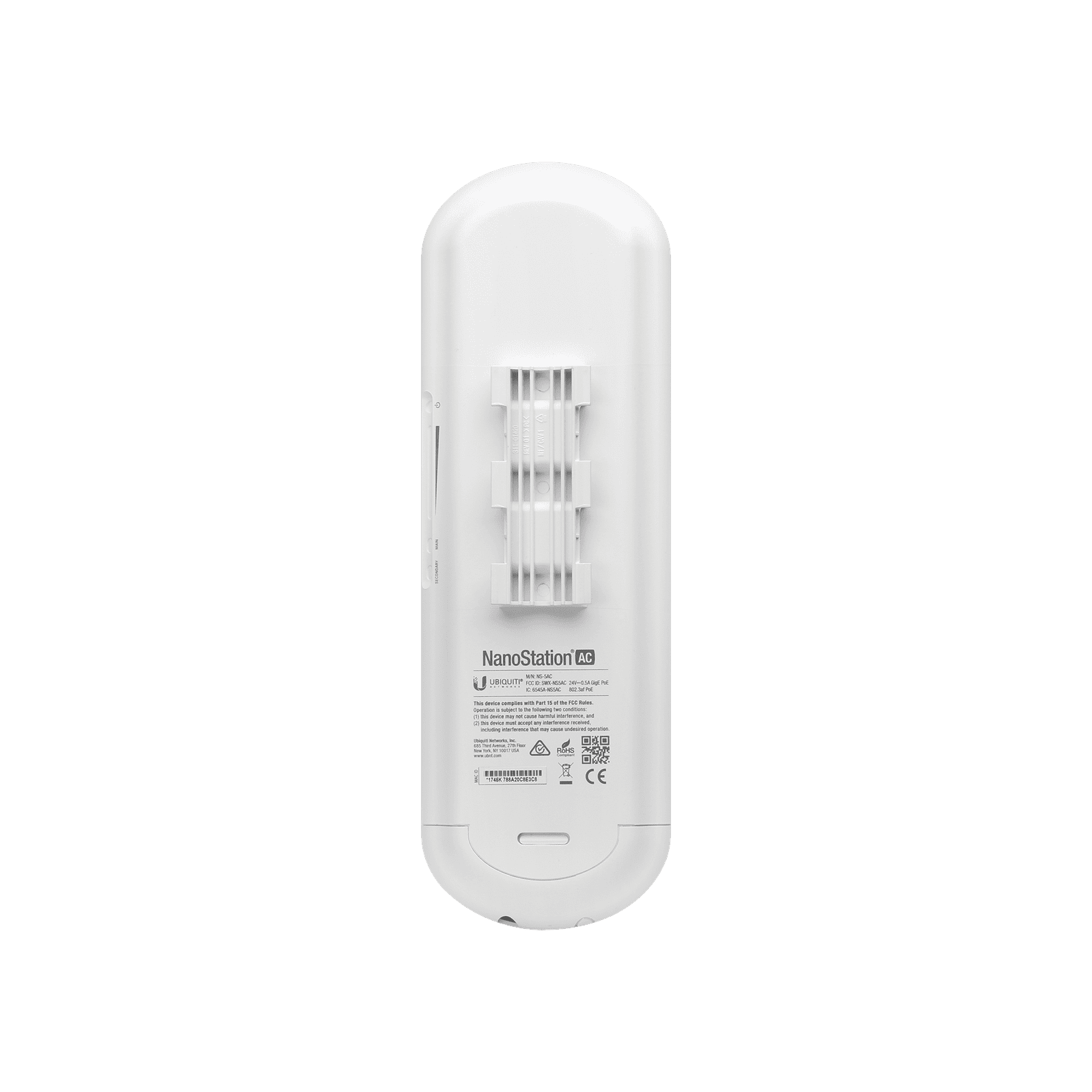 NanoStation airMAX AC CPE hasta 450 Mbps, frecuencia 5 GHz rango (5150 – 5875 MHz), con antena integrada tipo panel de 16 dBi NS-5AC - UBIQUITI INC.