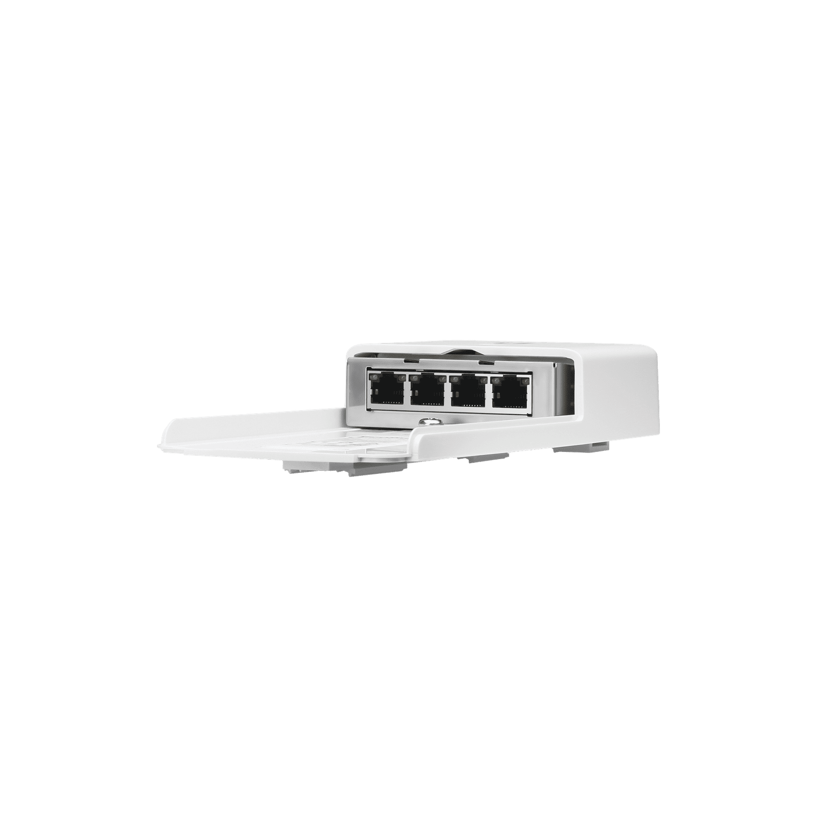 Switch PoE 24 V de Paso para Exterior con 4 Puertos Gigabit (1 PoE In, 3 PoE Out) NanoSwitch N-SW - UBIQUITI NETWORKS