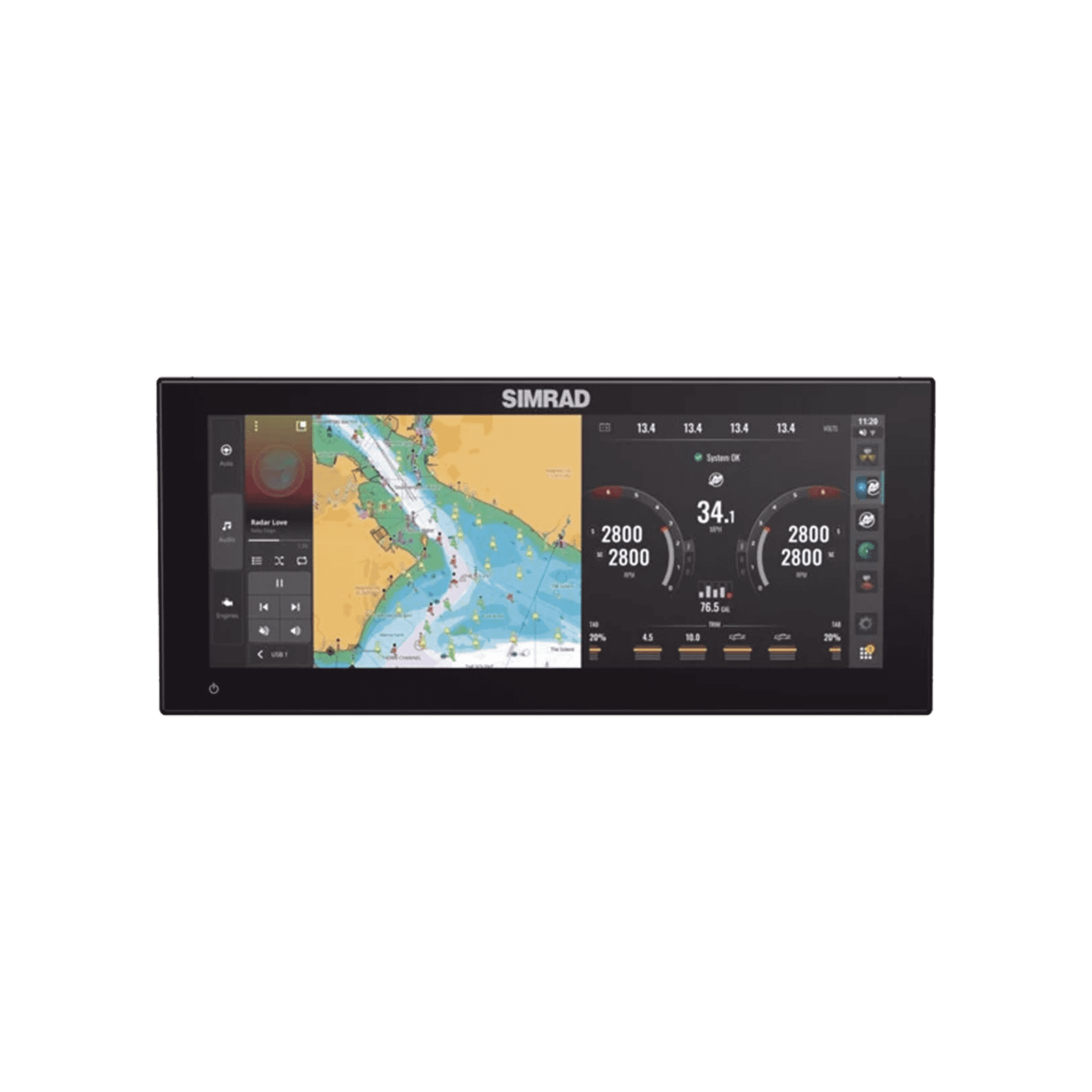 NSX 3012UW Pantalla de navegación de 12″ touch screen multi-funcional para radar, fishfinder, y control automático de navegación. 000-16215-001 - SIMRAD