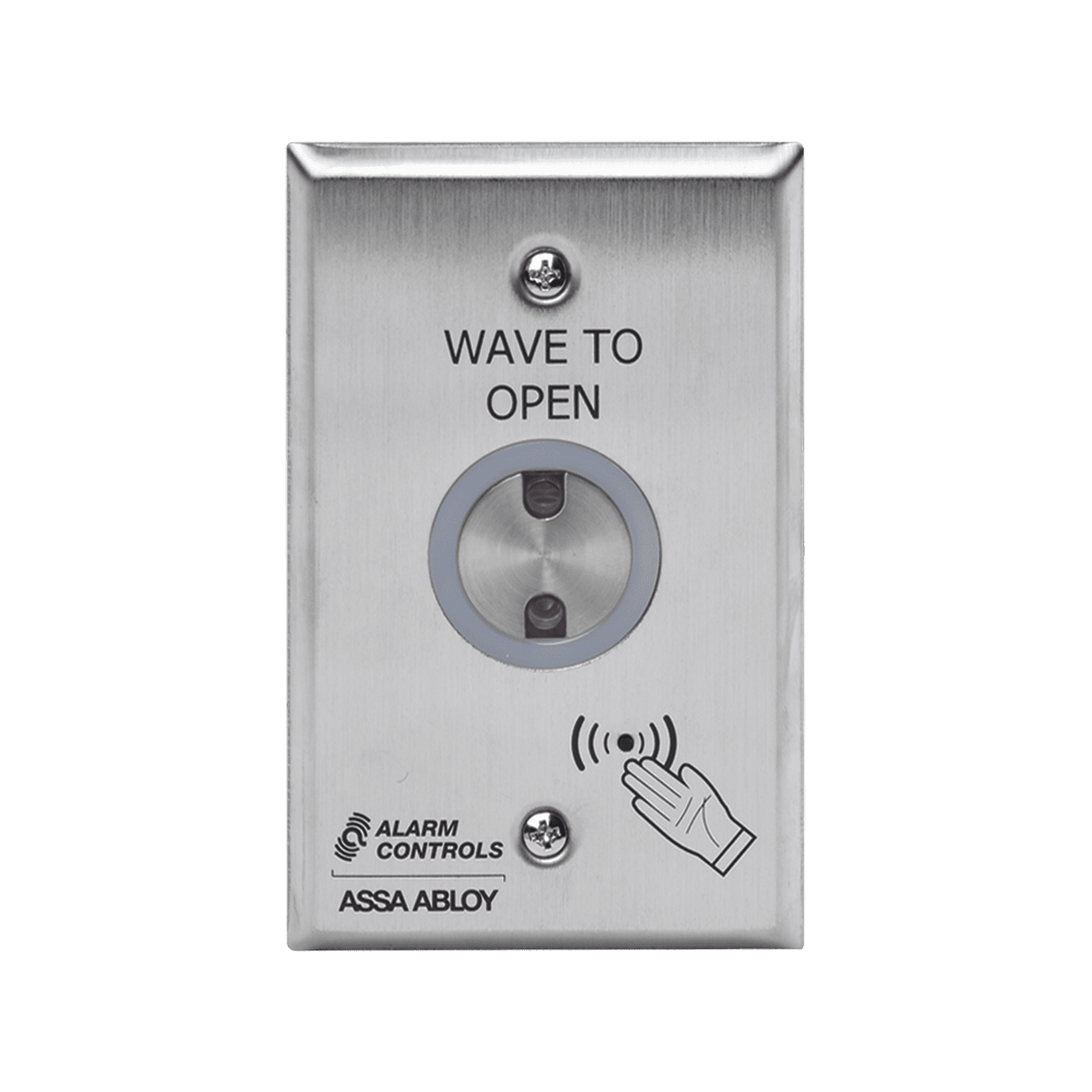 Botón Sin Contacto para Salida NO,NC/ Temporizador/ Placa de Acero Inoxidable/ Intemperie NTS-1 - ALARM CONTROLS-ASSA ABLOY