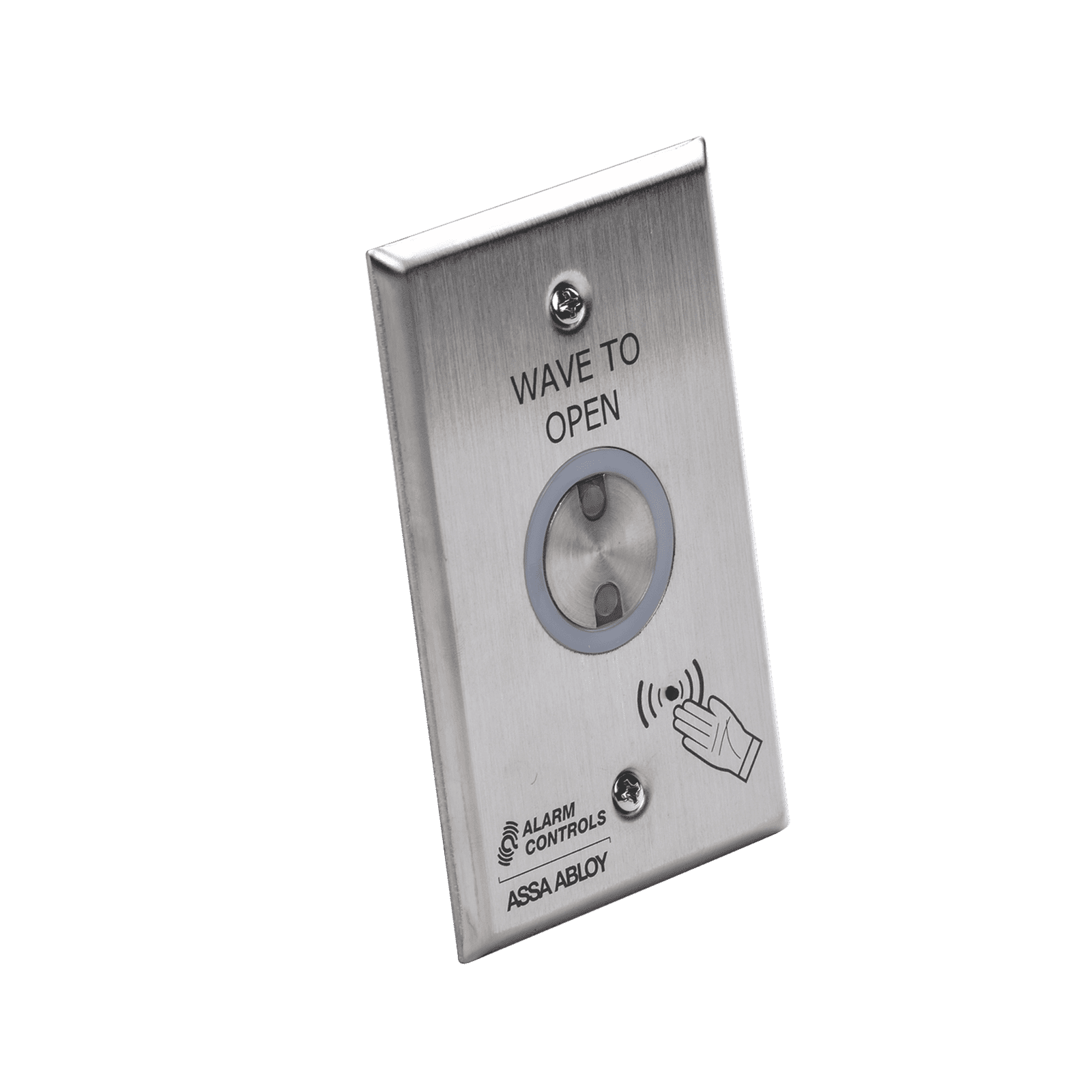 Botón Sin Contacto para Salida NO,NC/ Temporizador/ Placa de Acero Inoxidable/ Intemperie NTS-1 - ALARM CONTROLS-ASSA ABLOY