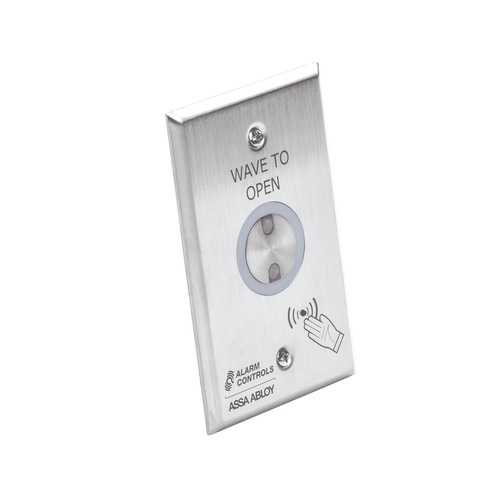 Botón Sin Contacto para Salida NO,NC/ Temporizador/ Placa de Acero Inoxidable/ Intemperie NTS-1 - ALARM CONTROLS-ASSA ABLOY