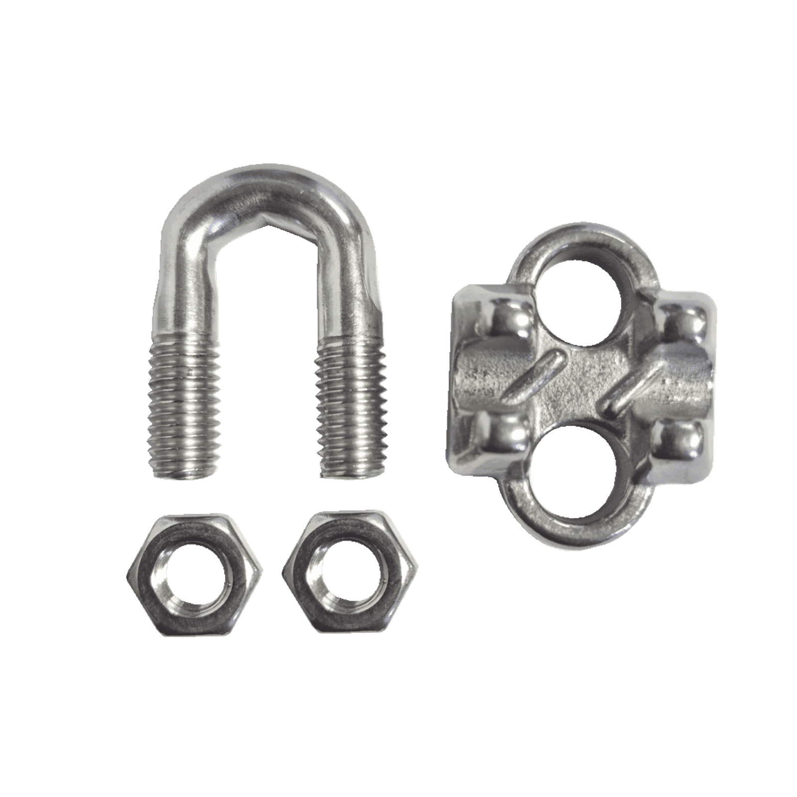 Nudo/ Perro/ Abrazadera Acero Forjado para Cable de 1/4″, Acero Inoxidable. NUDO-14-FJSS - SYSCOM TOWERS