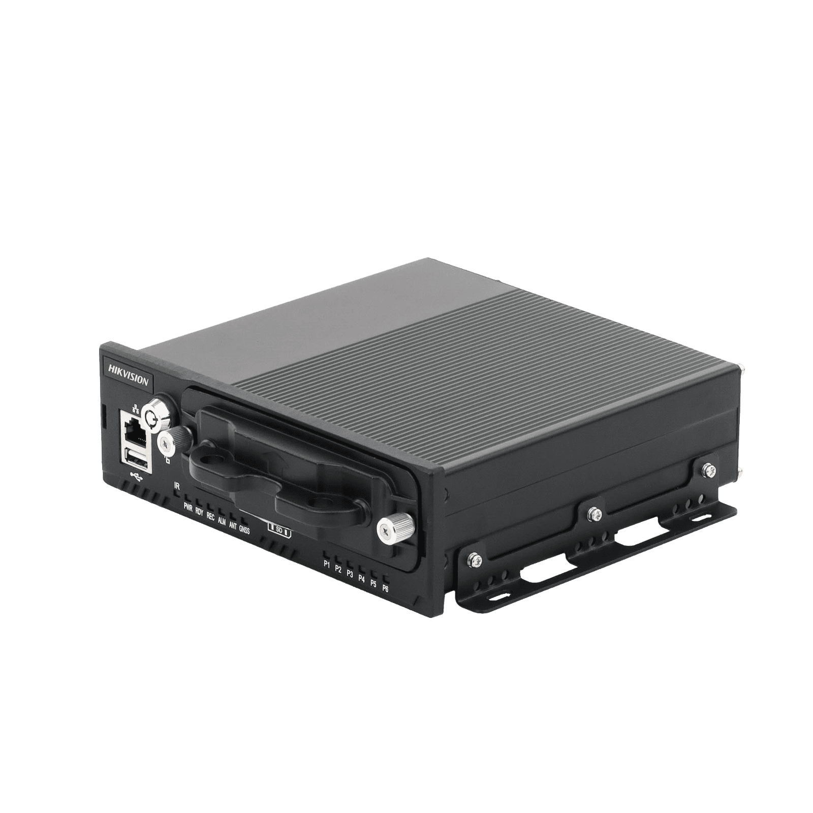 NVR Móvil de 8 Canales de 2 Megapixel / 4 Puertos PoE / 2 Bahías de Disco Duro / Incluye Modulo GPS / conector RJ45 AEMN5043(RJ45) - HIKVISION