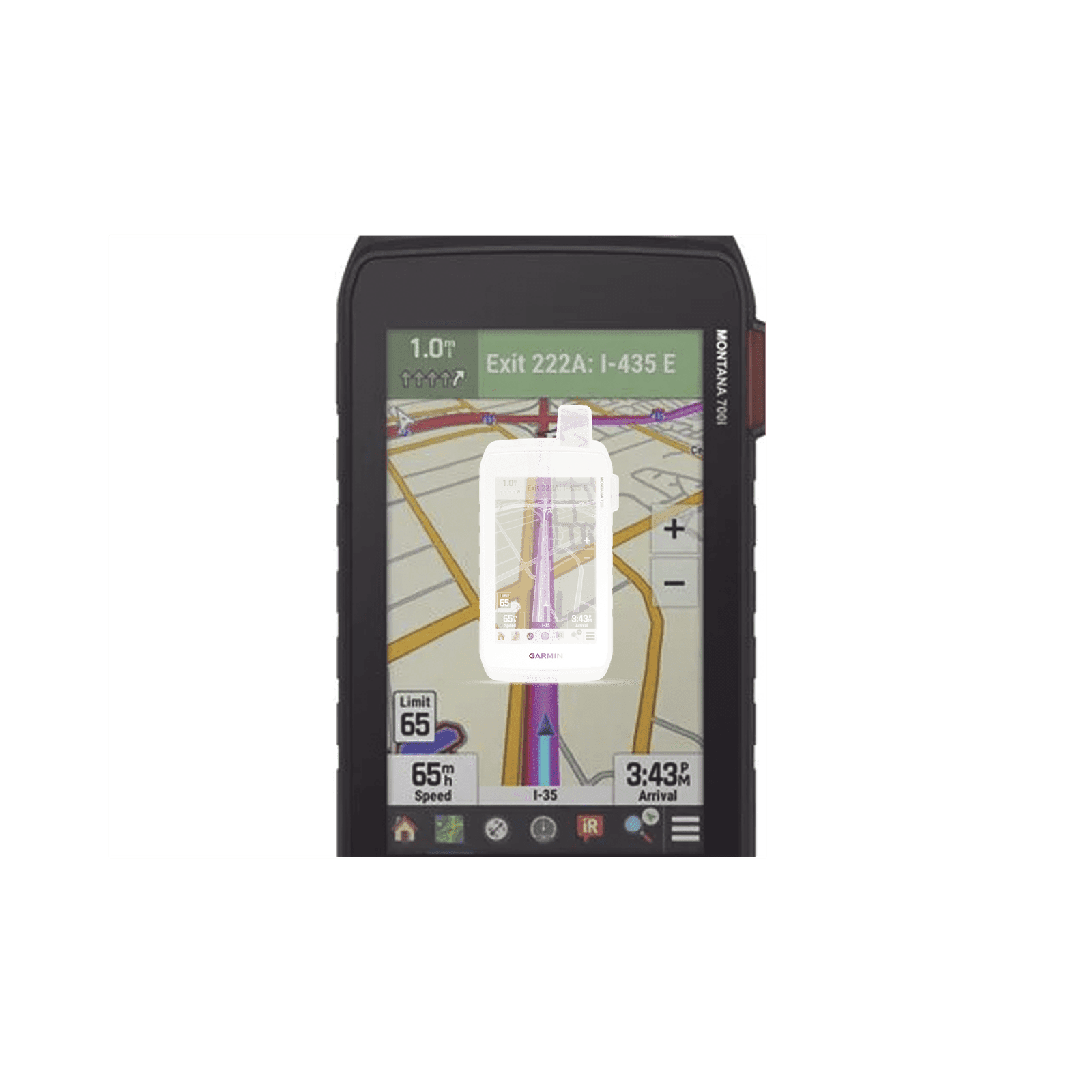 Navegador GPS portátil Montana® 700i, con tecnología inReach, pantalla táctil de 5″ incluye batería interna, memoria de almacenamiento de 16GB 10-02347-10 - GARMIN