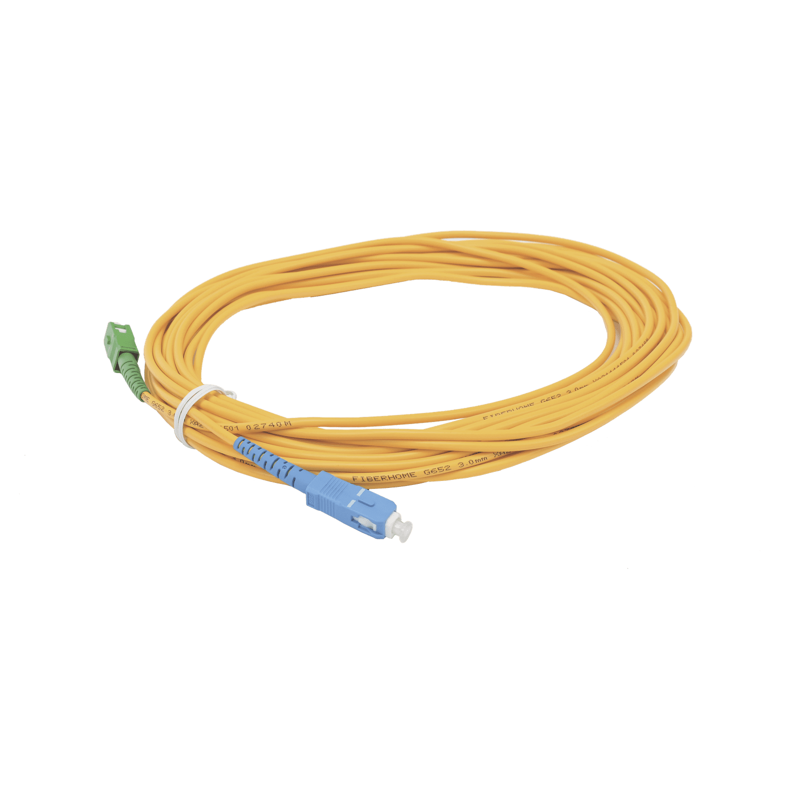Jumper de Fibra Óptica Simplex, Monomodo, con Conectores SC/UPC-SC/APC, de 10 Metros OFC-SC/UPC-SC/APC-S-30-10 - FIBERHOME