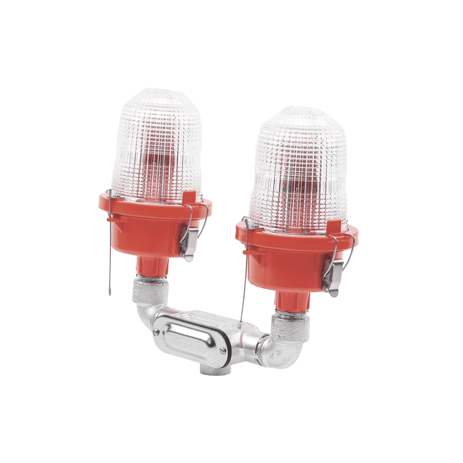 Lámpara de Obstrucción Roja Certificada/ Luz Fija Tipo L-810 Doble LED/ 120 – 240 Vca/ Luz Infraroja OL2-VLED2-IR - TWR