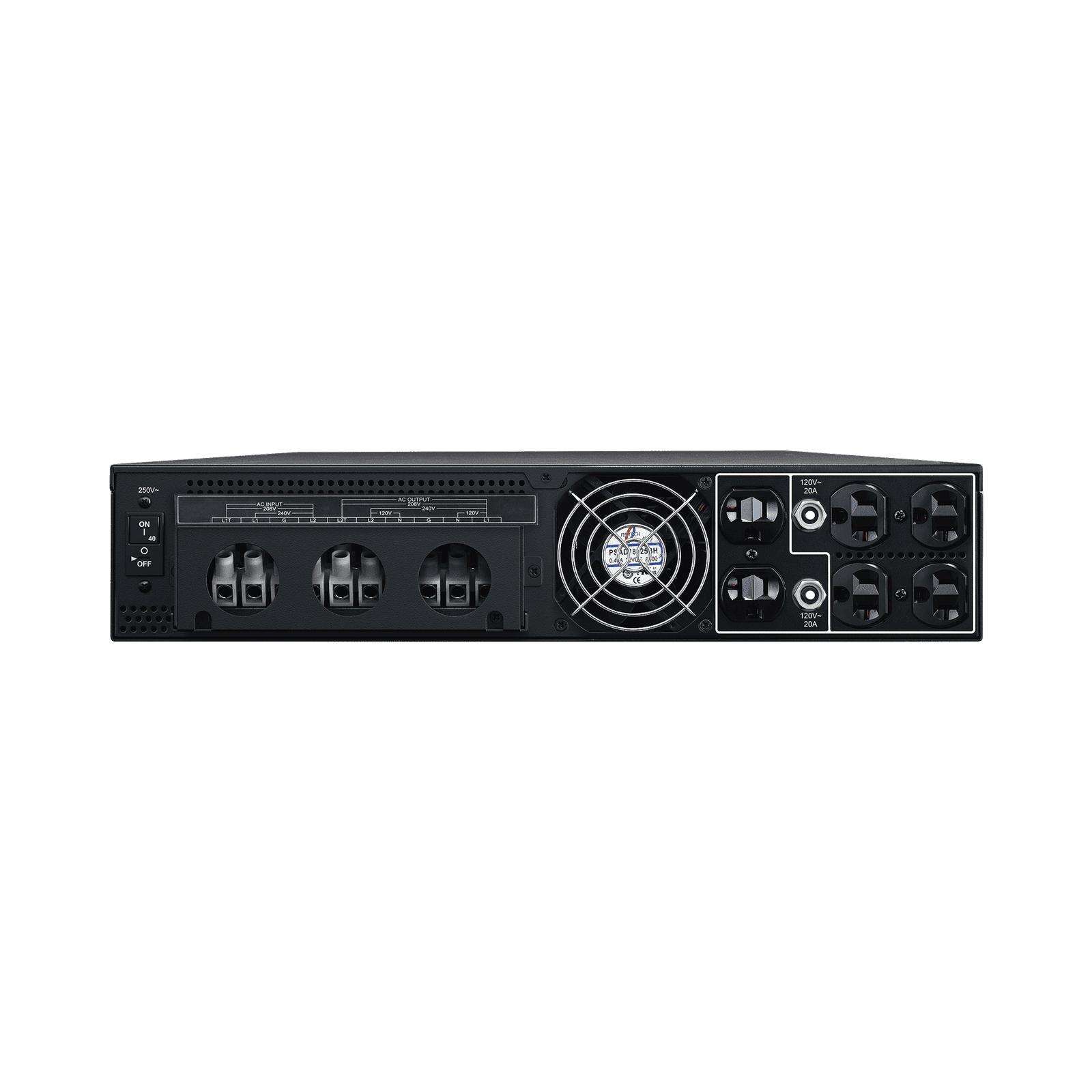 Transformador Reductor de 208 Vca a 120 Vca, Con entrada Hardwire con Cable de Uso Rudo y 6 Salidas NEMA 5-20R, Recomendado para UPS modelo OL6KRT OL6KSTF - CyberPower