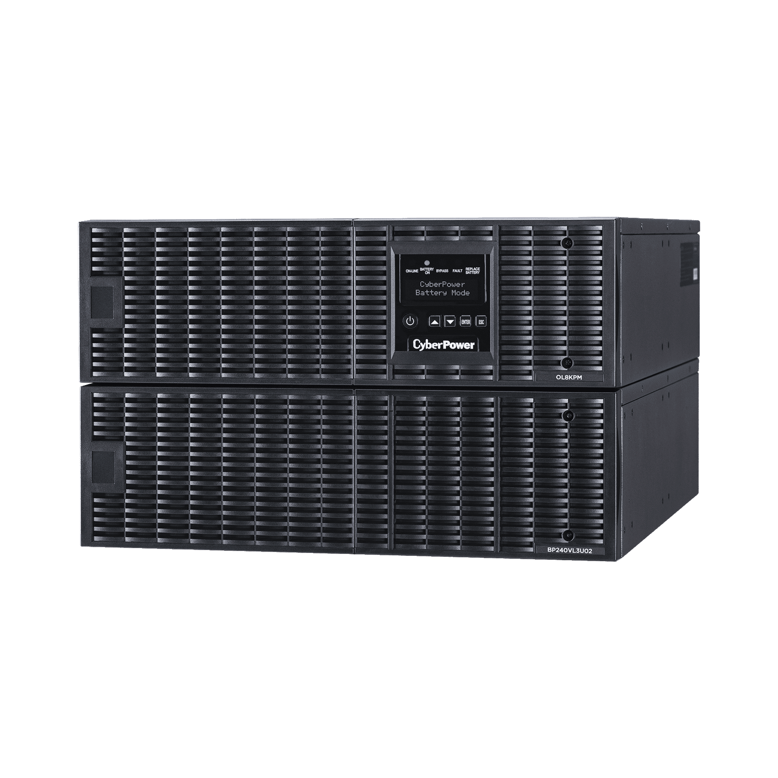 UPS de 8000 VA/ 8000 W, Online Doble Conversión, 200 – 240 Vac de Salida, Terminal Hardwired, Onda Senoidal Pura, Torre o Rack de 6 UR, Con 3 Tomas NEMA L6-30R OL8KRT - CyberPower