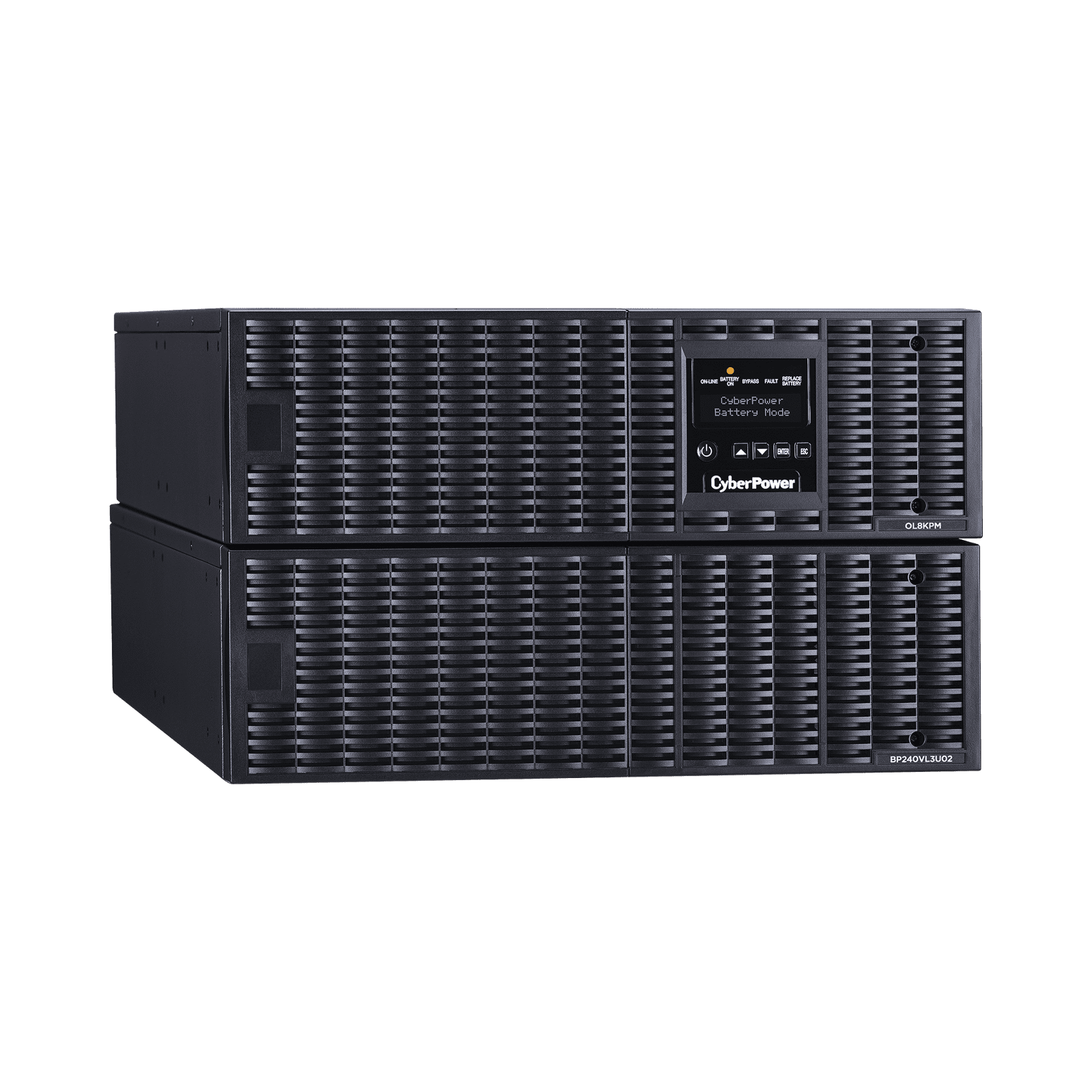 UPS de 8000 VA/ 8000 W, Online Doble Conversión, 200 – 240 Vac de Salida, Terminal Hardwired, Onda Senoidal Pura, Torre o Rack de 6 UR, Con 3 Tomas NEMA L6-30R OL8KRT - CyberPower