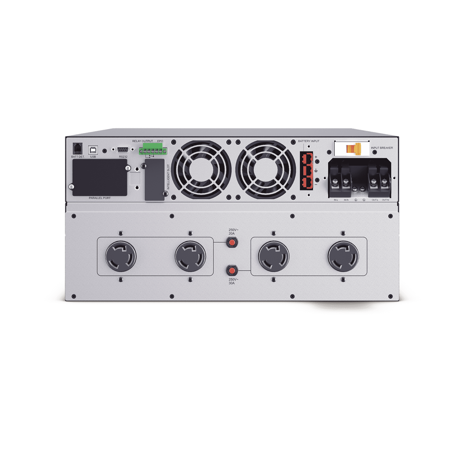 UPS de 10000 VA/10000 W, Online Doble Conversión, 200 – 240 Vac de Entrada, 200 – 240 Vac de Salida, Terminal Hardwired, Onda Senoidal Pura, Torre o Rack de 6 UR, Con 3 Tomas NEMA L6-30R OLS10KERT5UNEMA - CyberPower