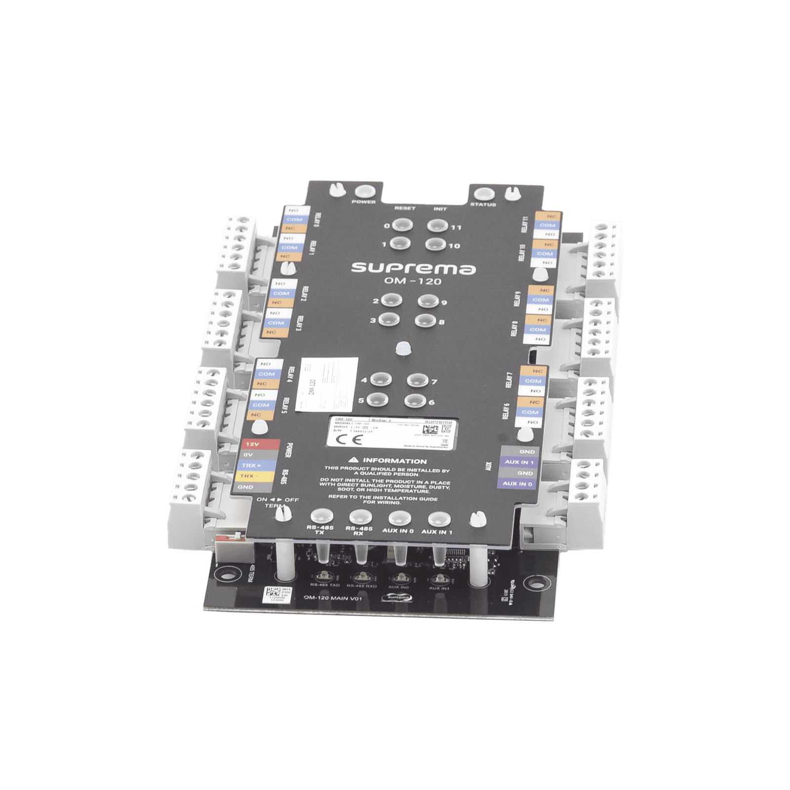 Módulo de Control / 12 Relevadores de Salida con Función para Control de Elevadores OM120 - SUPREMA