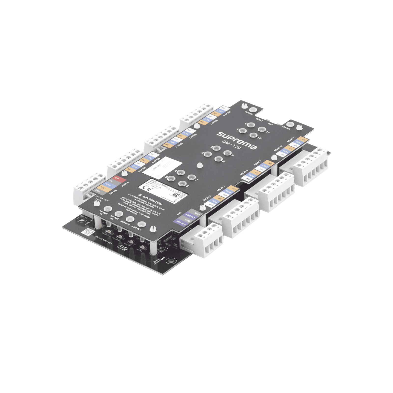 Módulo de Control / 12 Relevadores de Salida con Función para Control de Elevadores OM120 - SUPREMA