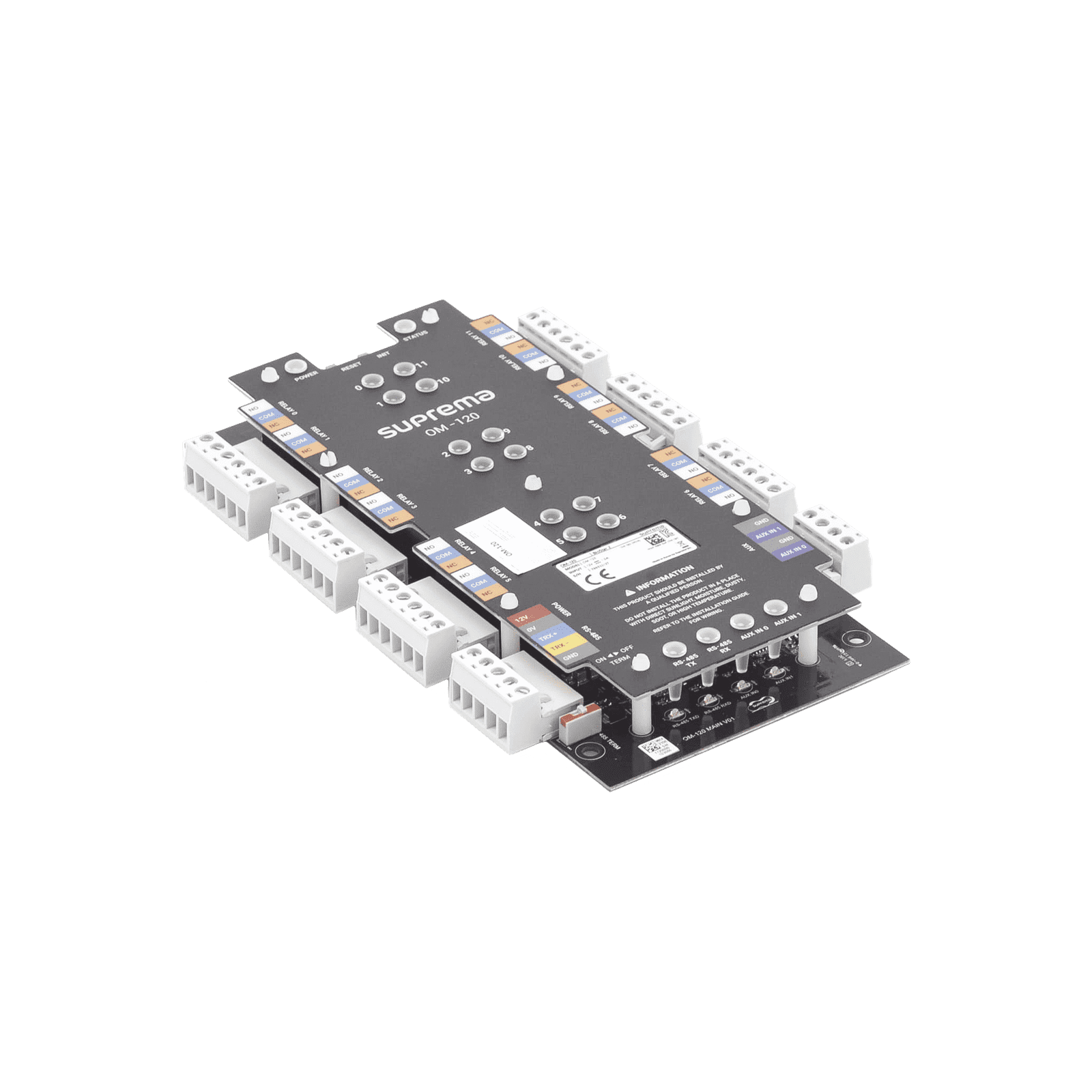Módulo de Control / 12 Relevadores de Salida con Función para Control de Elevadores OM120 - SUPREMA
