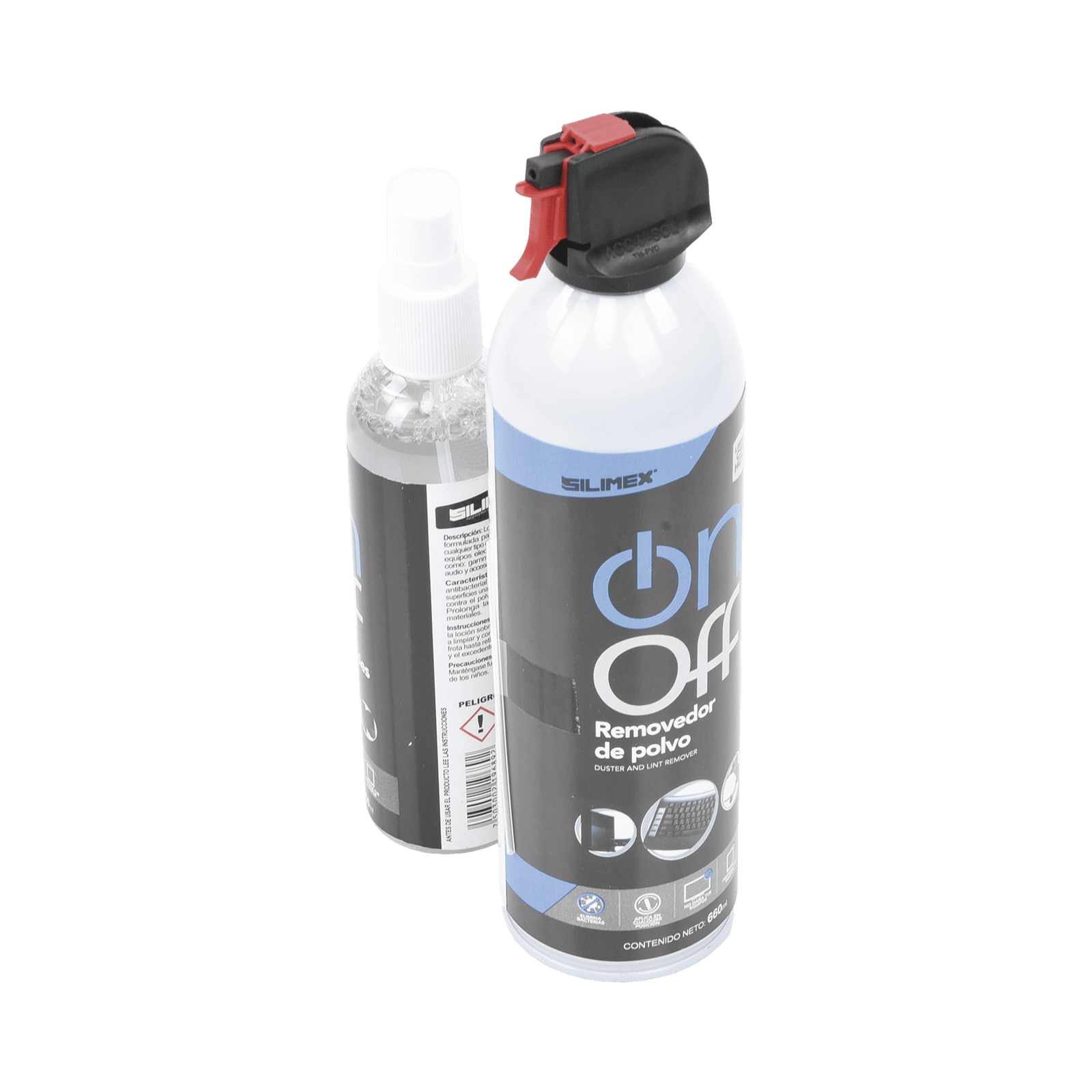 Kit de Limpieza, incluye 4 productos especializados en limpieza de pantallas y superficies, equipo de cómputo y electrónicos ON-OFF-CLEANER-PACK - SILIMEX