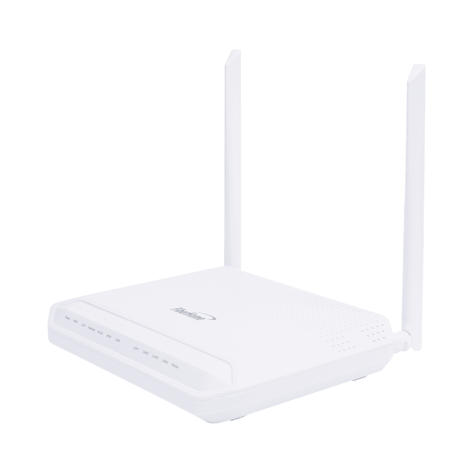 ONU GPON WiFi 2.4/5 GHz MIMO 2×2, 4 puertos Gigabit + 1 POTS + USB, conector SC/UPC HG6143D - FIBERHOME