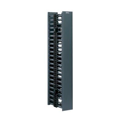 Organizador Vertical NetRunner, Doble (Frontal y Posterior), Para Rack Abierto de 45 Unidades, 4.9in de Ancho, Color Negro WMPV45E - PANDUIT