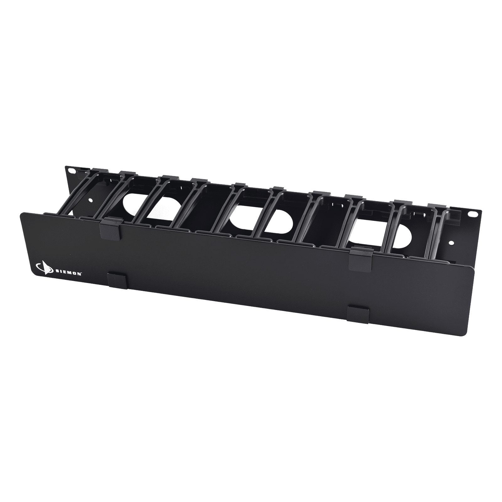 Organizador de Cable Horizontal RouteIT, Sencillo, Para Rack de 19in, 4in de profundidad, 2UR HCM-4-2U - SIEMON