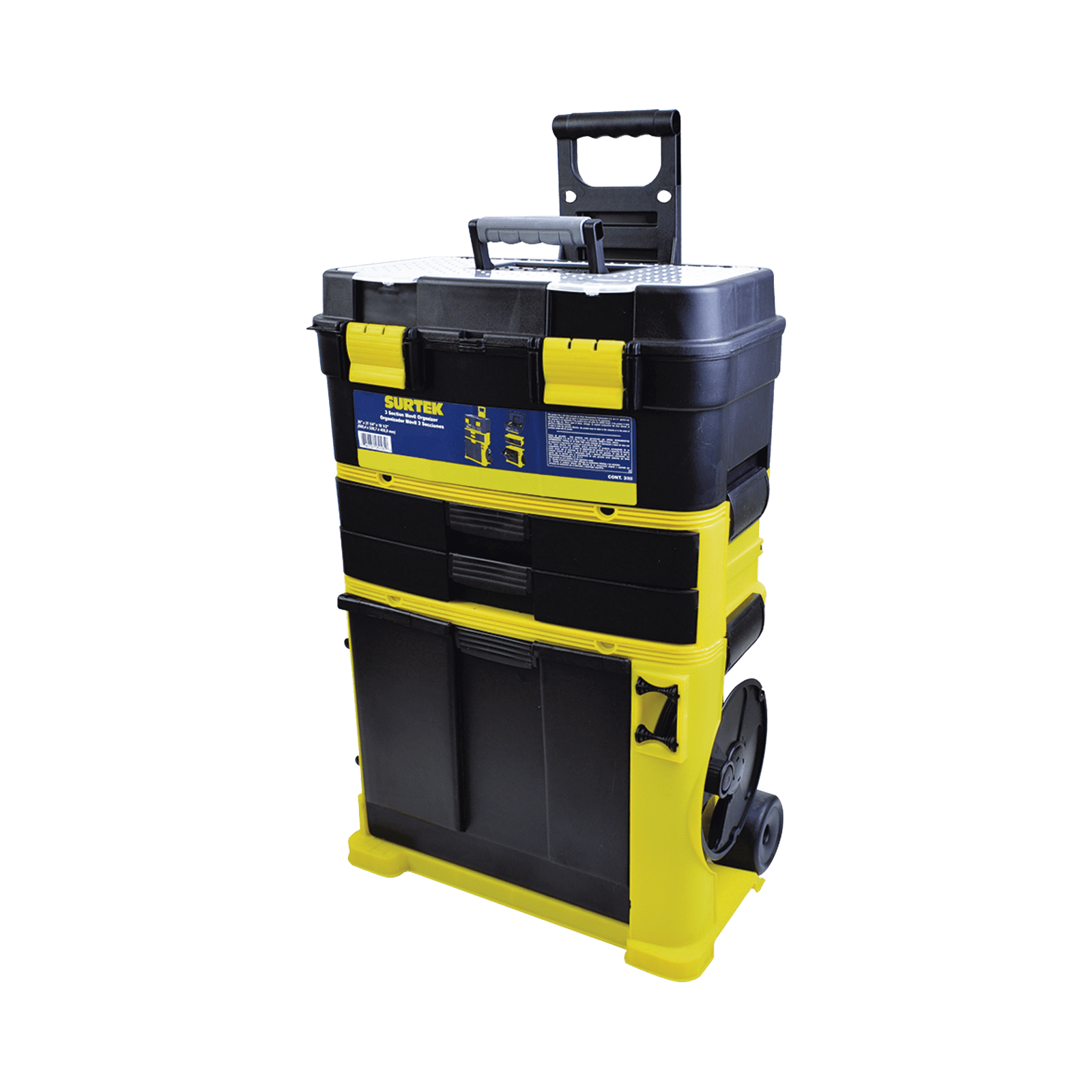 Organizador móvil 3 secciones plástico SYS-125105 - SURTEK