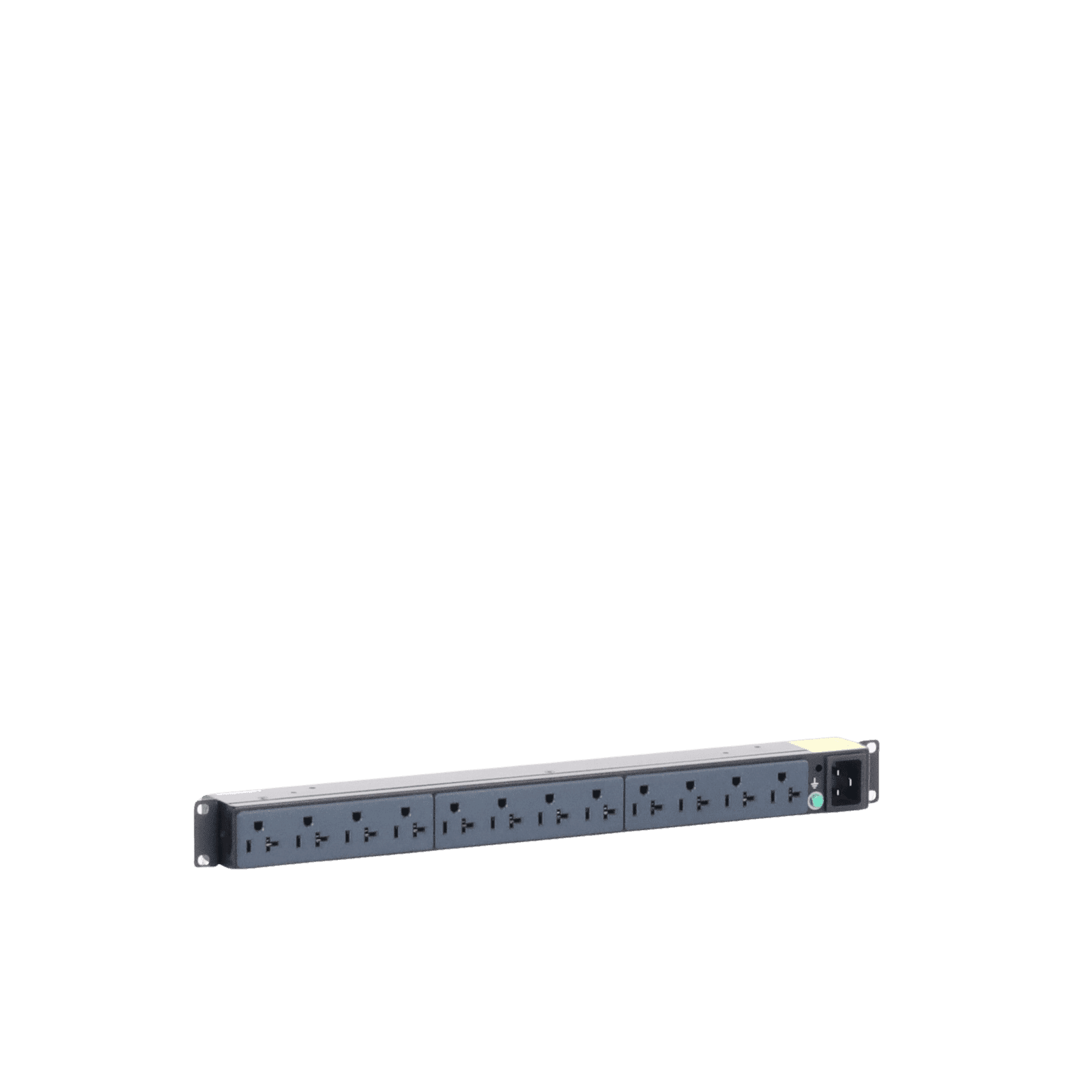 PDU Básico para Distribución de Energía, Enchufe de Entrada NEMA 5-20P, Con 12 Contactos NEMA 5-20R, Instalación Horizontal de 19in, 1UR, 20 Amp, 120 Vca P12B19M - PANDUIT