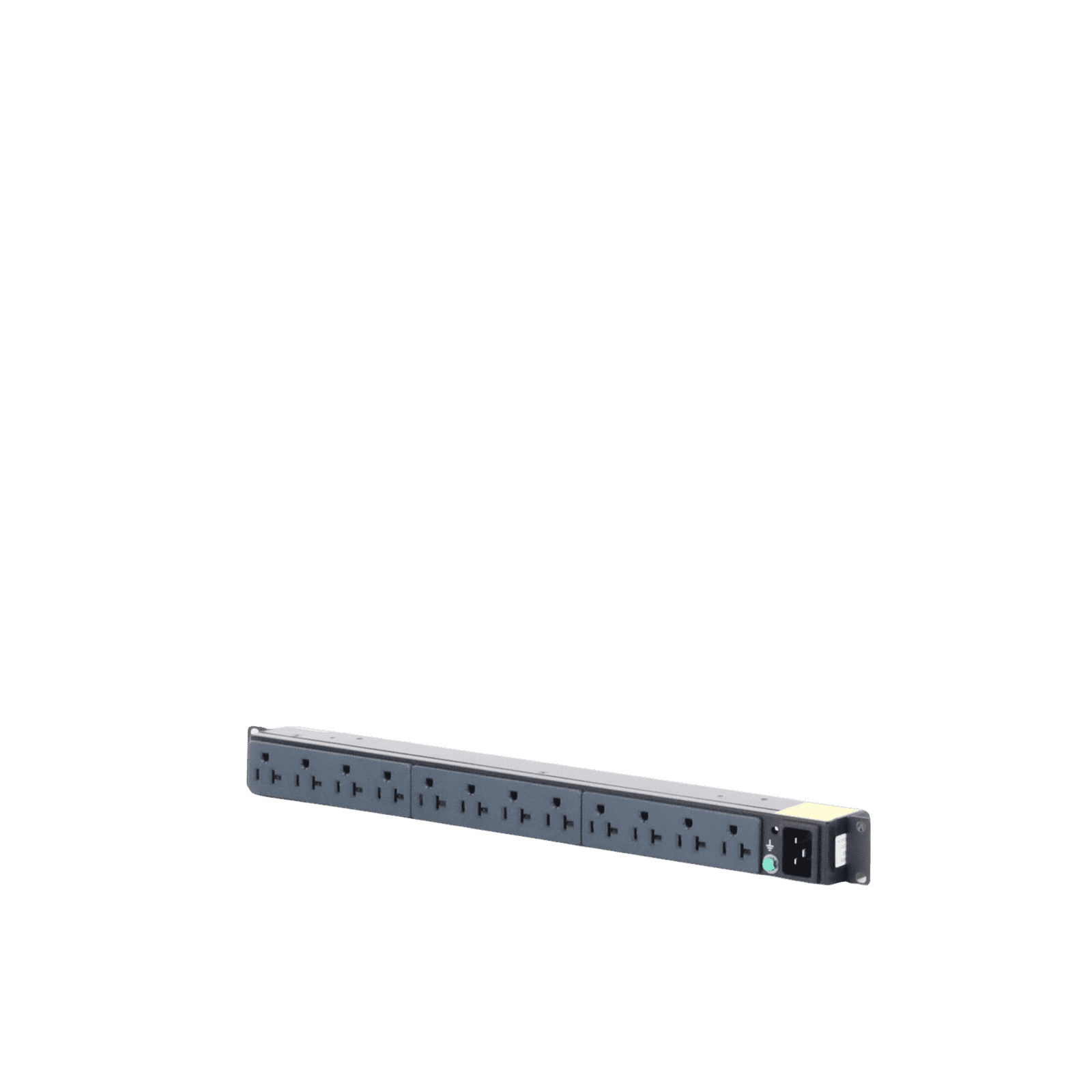 PDU Básico para Distribución de Energía, Enchufe de Entrada NEMA 5-20P, Con 12 Contactos NEMA 5-20R, Instalación Horizontal de 19in, 1UR, 20 Amp, 120 Vca P12B19M - PANDUIT