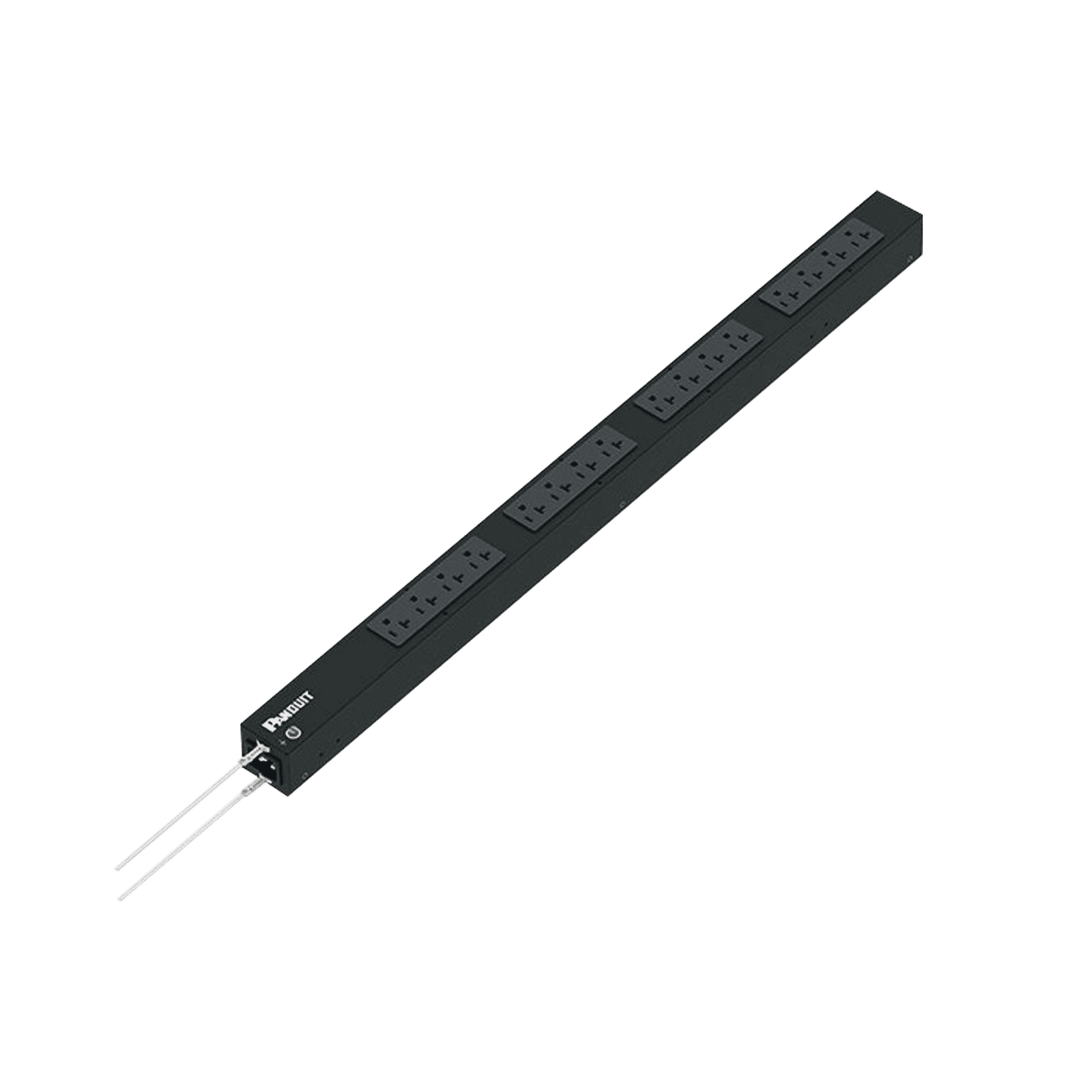 PDU Básico para Distribución de Energía, Enchufe de Entrada NEMA 5-20P, Con 16 Contactos NEMA 5-20R, de Instalación Vertical, 20 Amp, 120 Vca P16B07M - PANDUIT