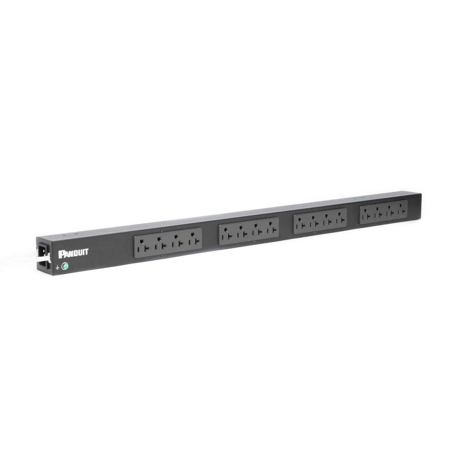 PDU Básico para Distribución de Energía, Enchufe de Entrada NEMA 5-20P, Con 16 Contactos NEMA 5-20R, de Instalación Vertical, 20 Amp, 120 Vca P16B07M - PANDUIT