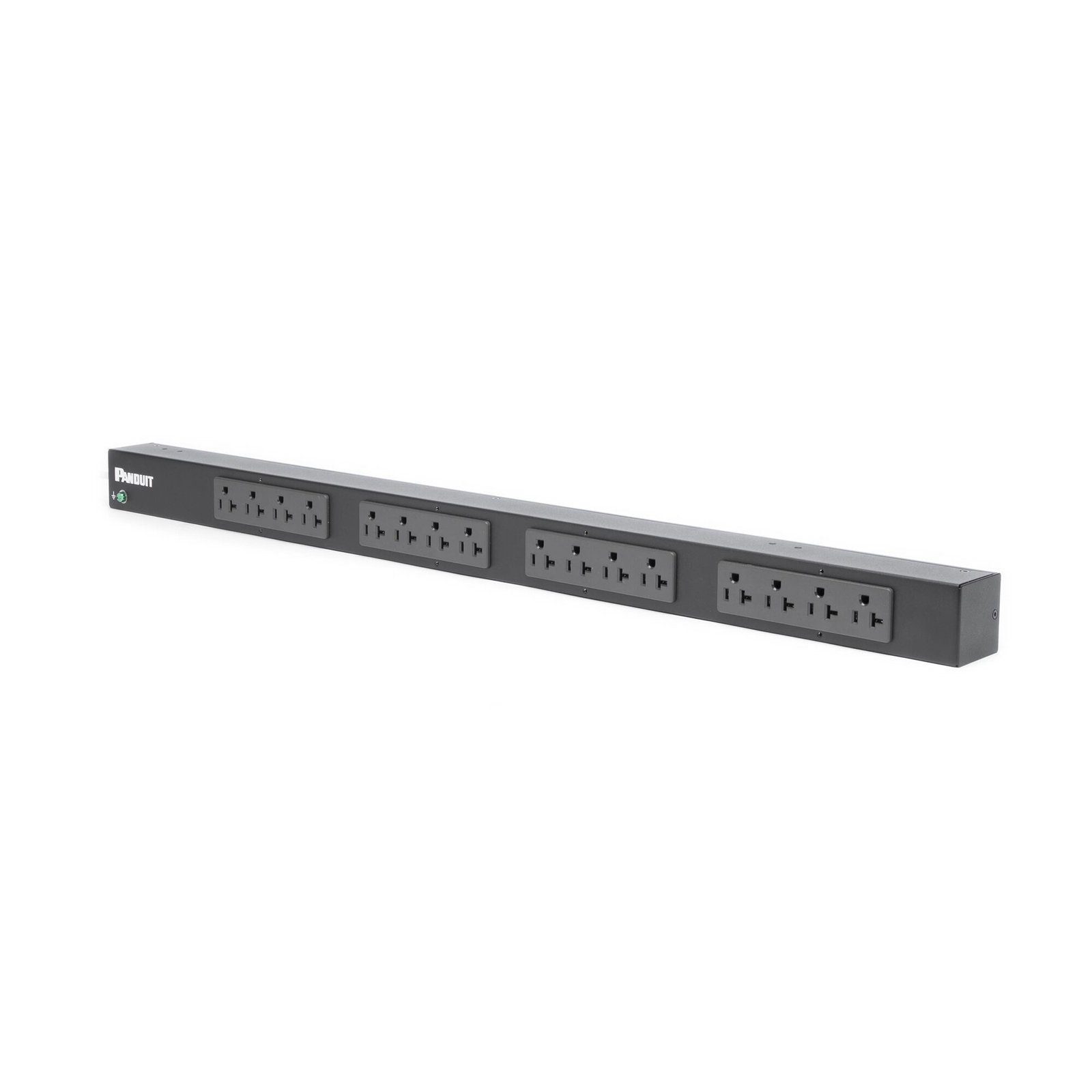 PDU Básico para Distribución de Energía, Enchufe de Entrada NEMA 5-20P, Con 16 Contactos NEMA 5-20R, de Instalación Vertical, 20 Amp, 120 Vca P16B07M - PANDUIT