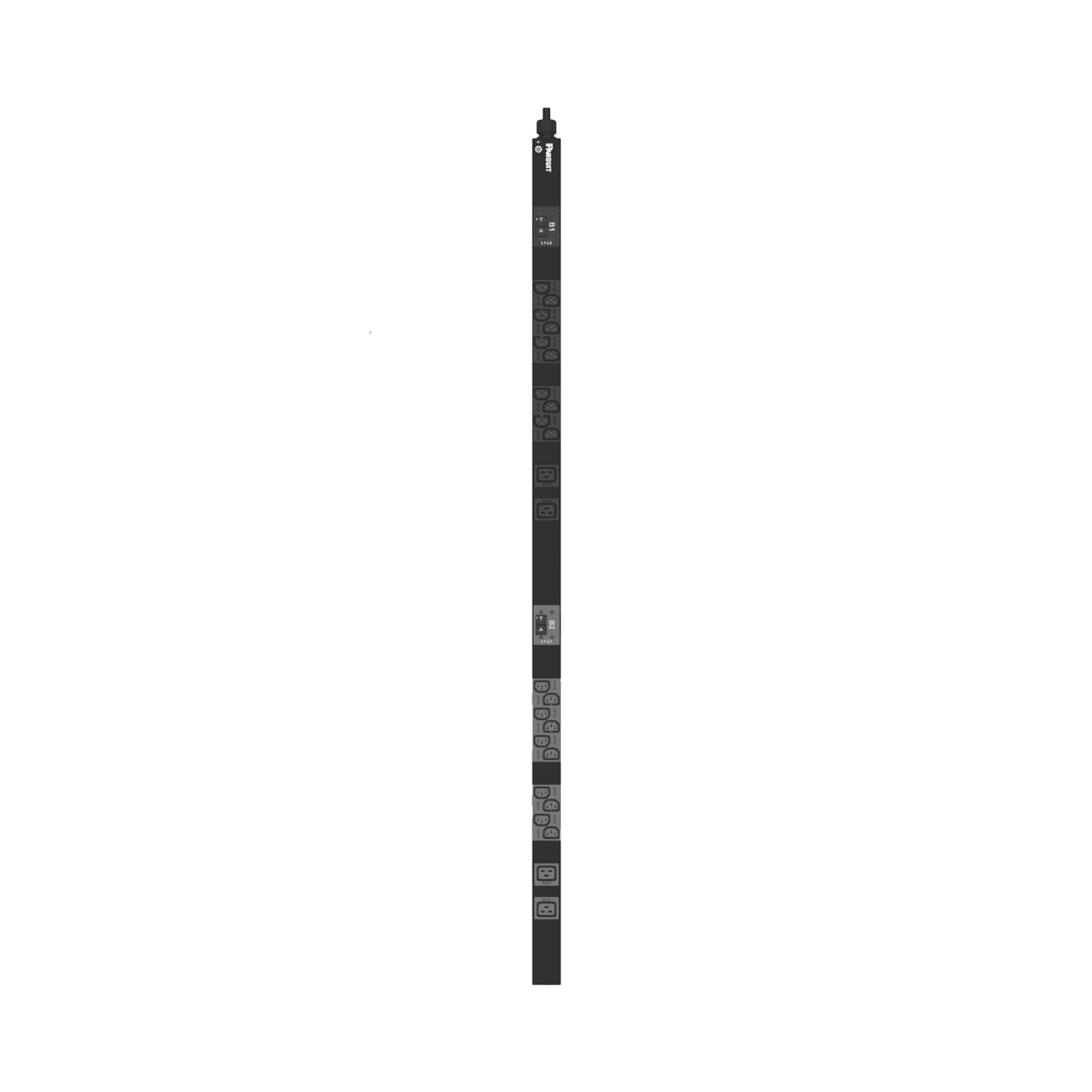 PDU Básico para Distribución de Energía, Enchufe de Entrada NEMA L6-30P, Con 20 Salidas C13 y 4 C19, de Instalación Vertical, 208 Vca, 30 Amp P24B15M - PANDUIT