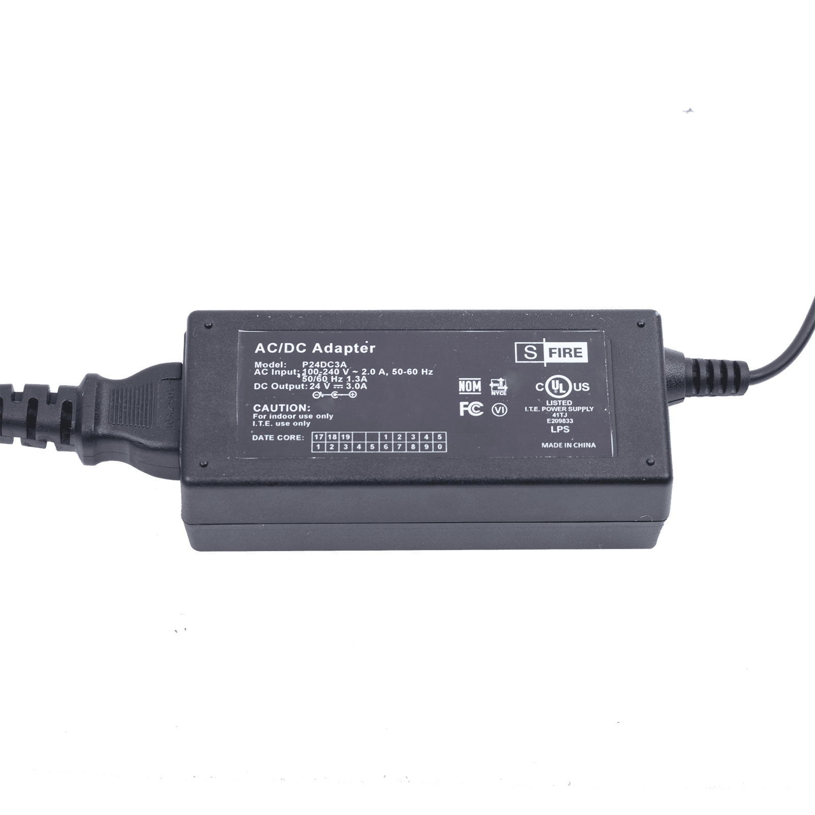 Fuente de Poder de 24 Vcc Regulado @ 3A / UL / Voltaje de Entrada de 100-240 Vca P24DC3A - EPCOM POWERLINE