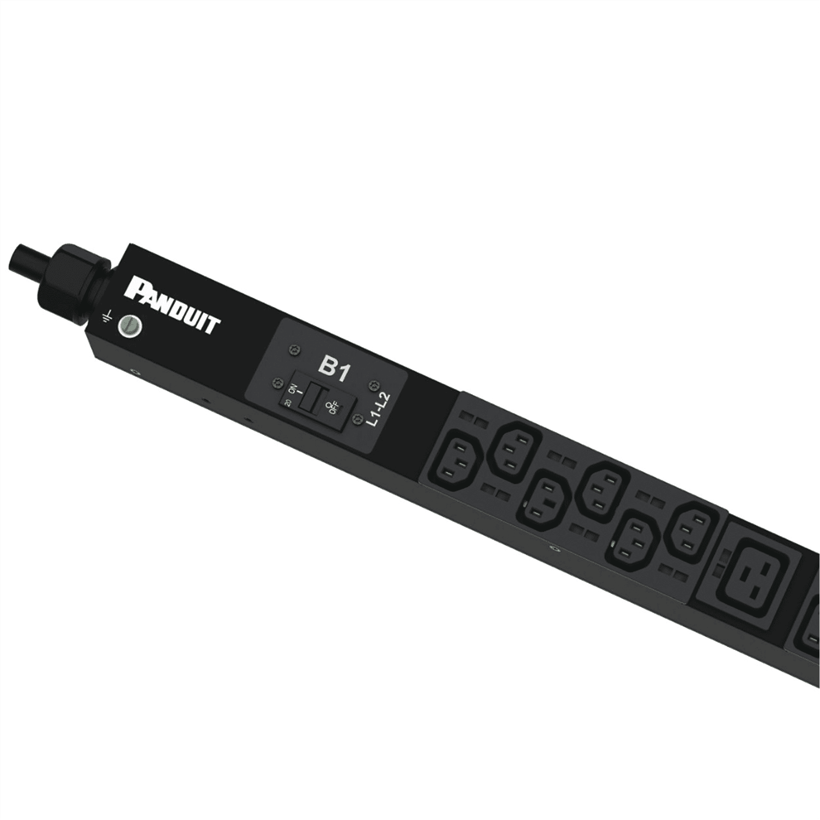 PDU Básico para Distribución de Energía, Enchufe de Entrada NEMA L6-30P, Con 36 Contactos C13 y 6 C19, de Instalación Vertical, 30 Amp, 208 Vca P42B17M - PANDUIT