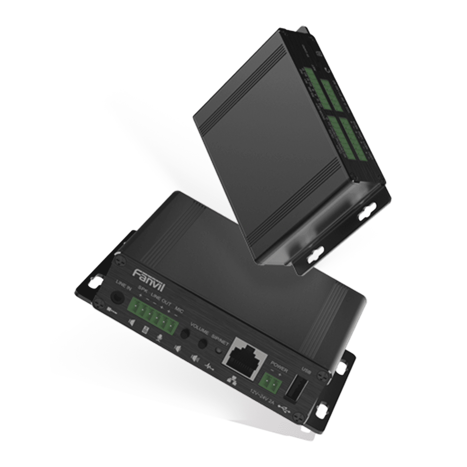 Gateway para Voceo IP/SIP, Entrada de audio (3.5mm), salida de amplificador integrado de hasta 30W, puerto USB (reproducción de MP3), PA3F - FANVIL