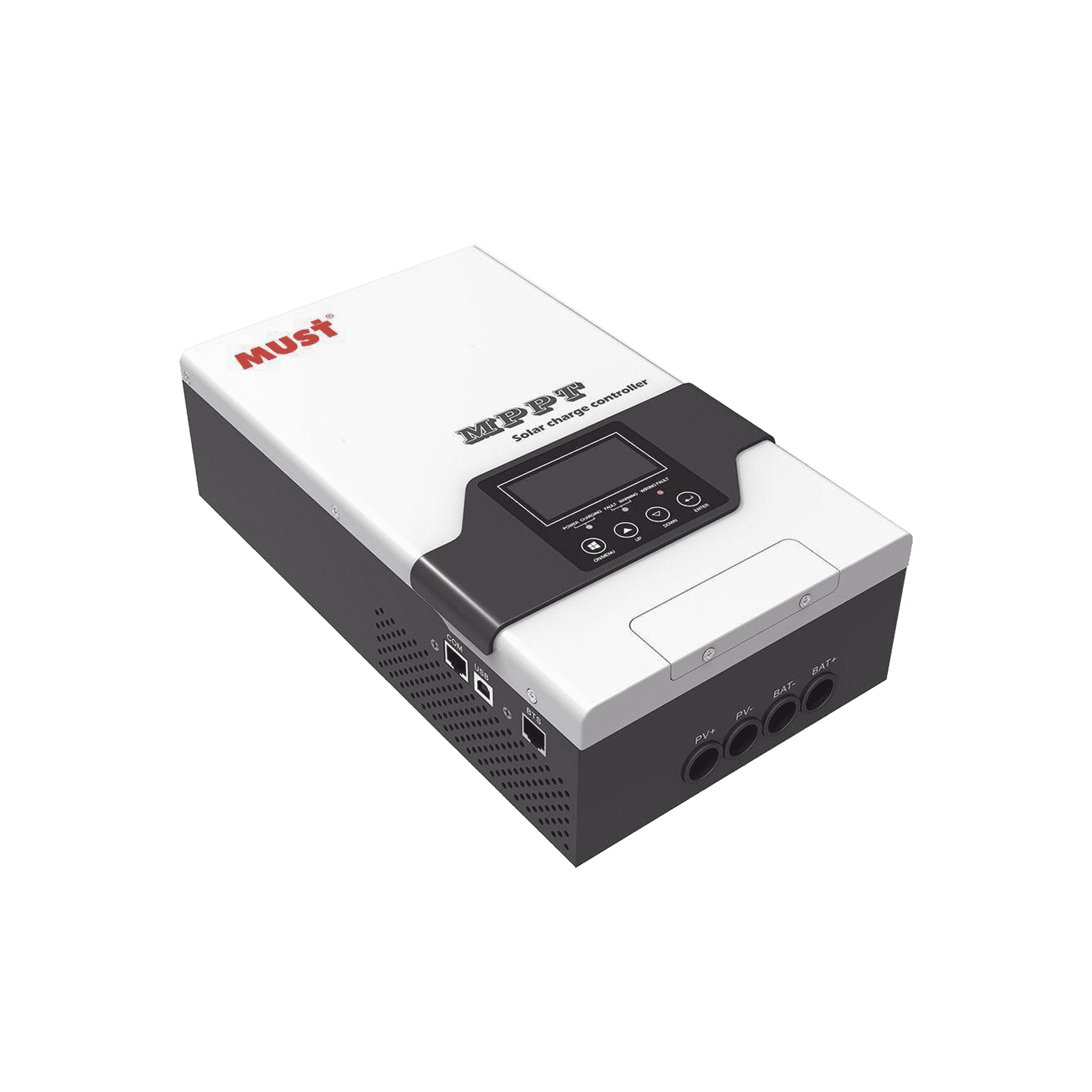 Controlador Solar MPPT 100A 12/24/36/48V, Máximo Voltaje de Circuito Abierto Voc 245Vcc, Configurable para Baterías de Litio PC1810025F - MUST