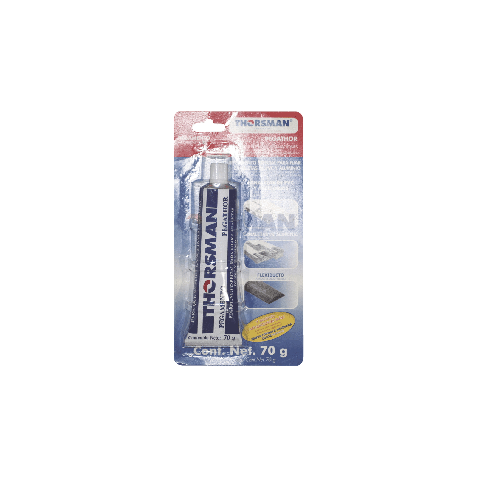 Pegamento para canaleta Pegathor, presentación blister 70 g (9999-88881) PEGATHOR70 - THORSMAN