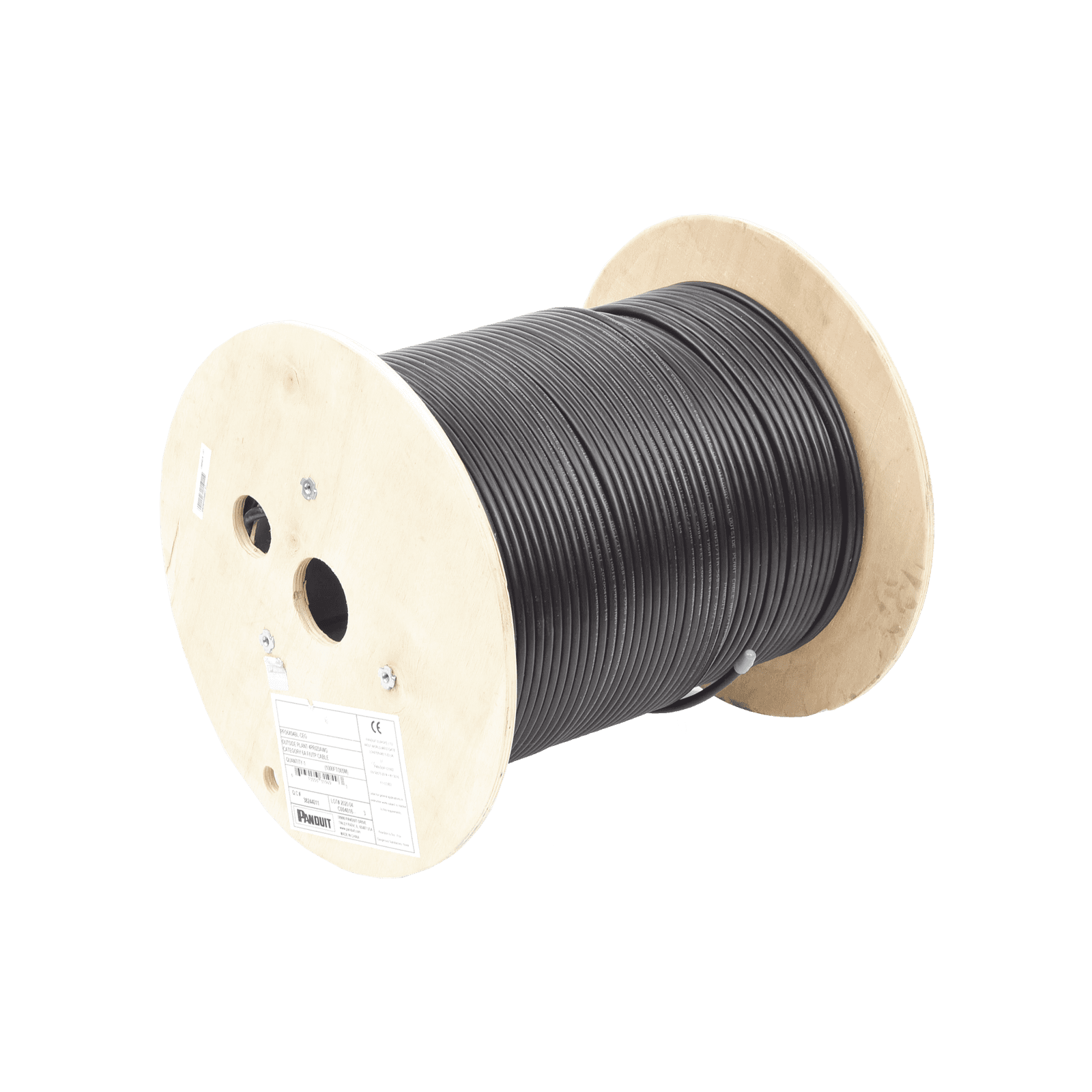 Bobina de Cable Planta Externa con Gel, de 4 pares, Cat6A, Blindado F/UTP, Color Negro, 305m PFO6X04BL-CEG - PANDUIT