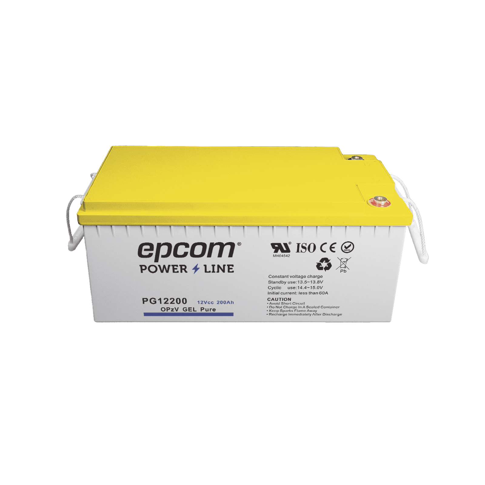 Batería de GEL PURO OPzV / 12 V @ 200 Ah / Ciclo profundo / Uso en Aplicaciones Fotovoltaicas y de Respald PG12200 - EPCOM POWERLINE
