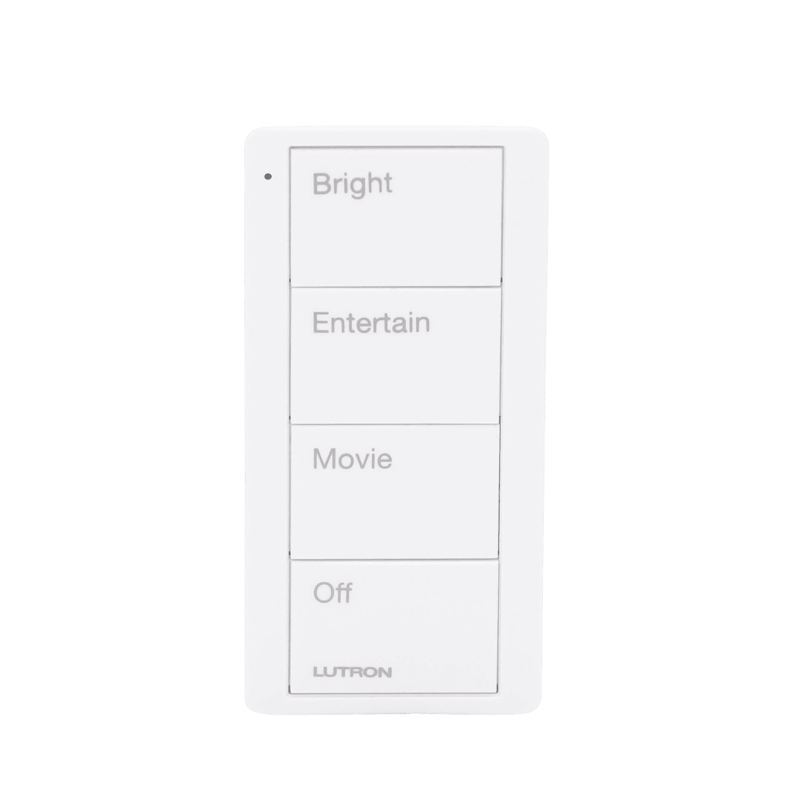 Control inalambrico PICO, 4 botones para con escenas ya predefinidas y grabado. PJ24BGWHP01 - LUTRON ELECTRONICS