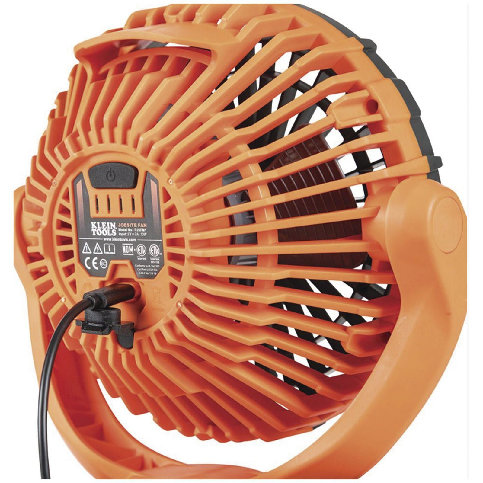 Ventilador Inalámbrico-Portátil Recargable Ideal para el Trabajo. Montable por Pinza o por Potentes Imanes. Incluye cable USB-C PJSFM1 - KLEIN TOOLS