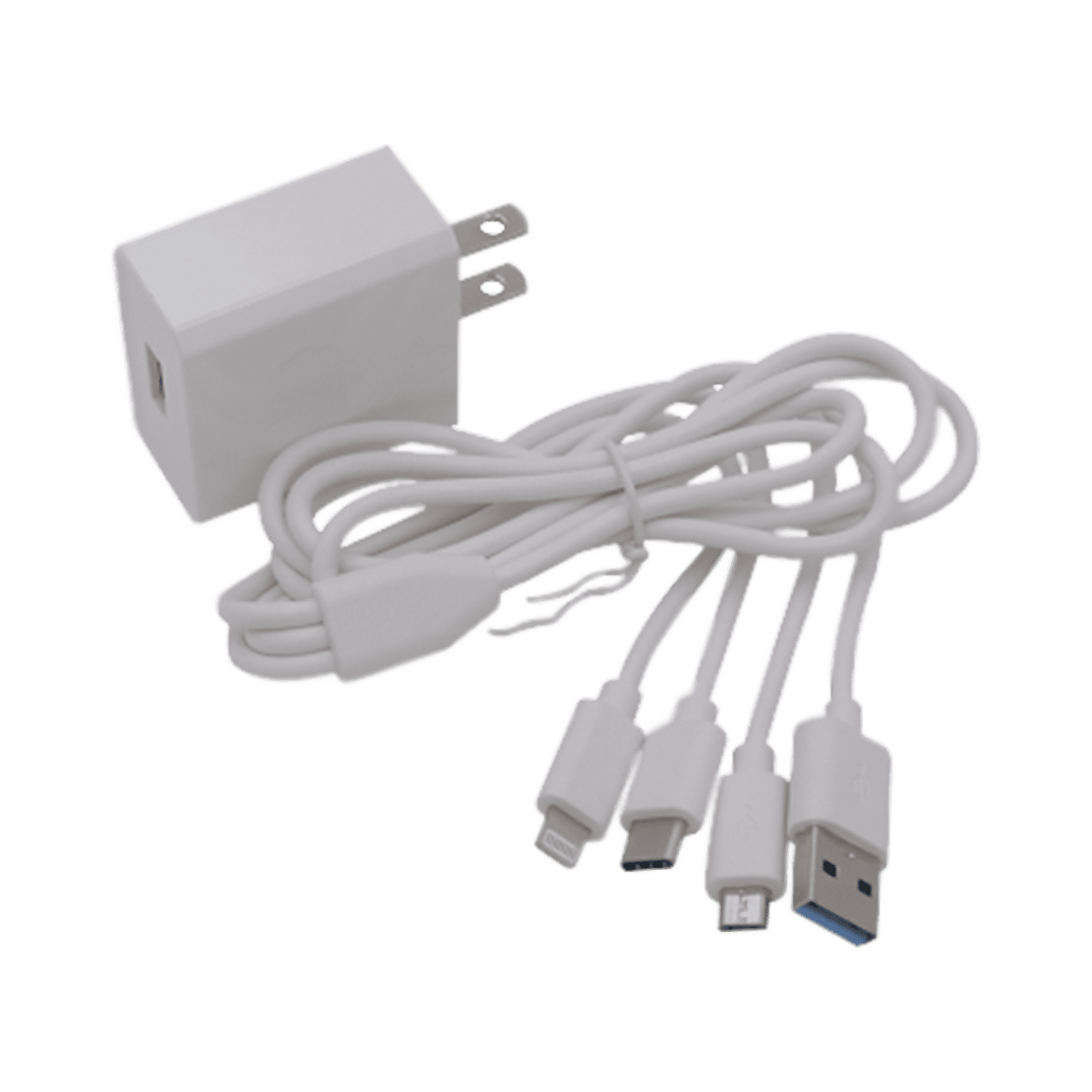 Cargador de pared USB de 5 Vcc 2A / Multi-puertos / USB-C / Micro USB / Tipo C / Lightning (iPhone) / Extensión de cable 1.2 metros PL52C - EPCOM POWERLINE