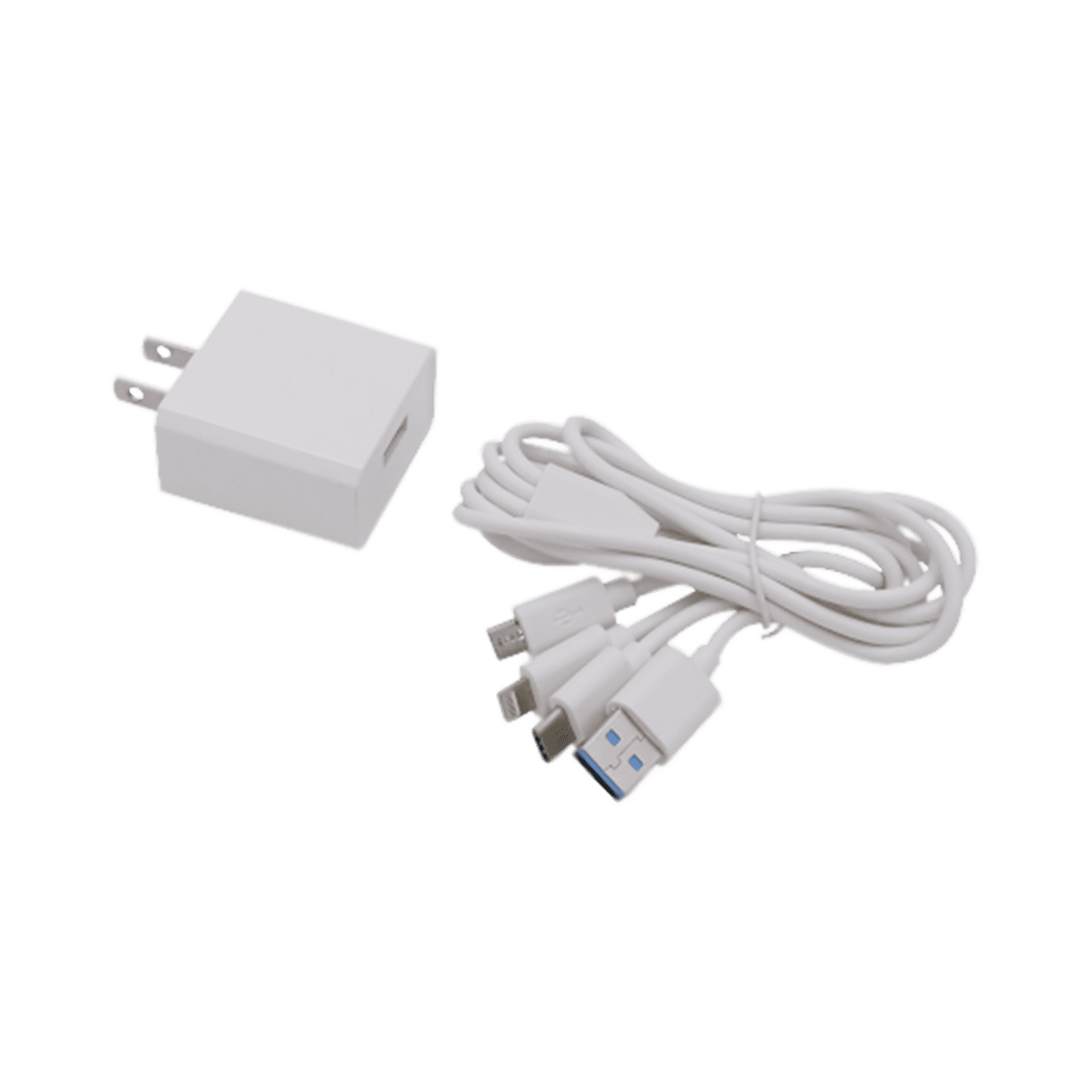 Cargador de pared USB de 5 Vcc 2A / Multi-puertos / USB-C / Micro USB / Tipo C / Lightning (iPhone) / Extensión de cable 1.2 metros PL52C - EPCOM POWERLINE