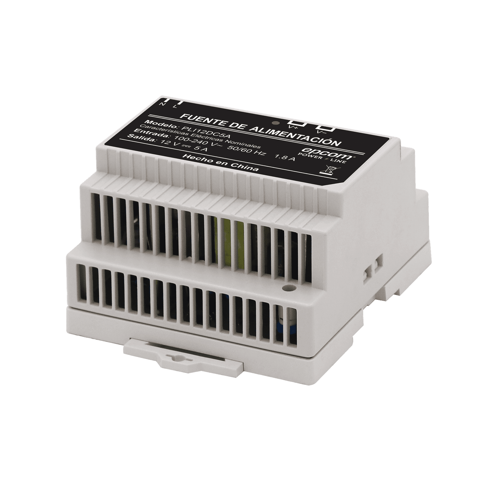 Fuente Industrial Epcom Power Line 12 Vcc 5Amperes PLI-12-DC-5A - EPCOM POWERLINE
