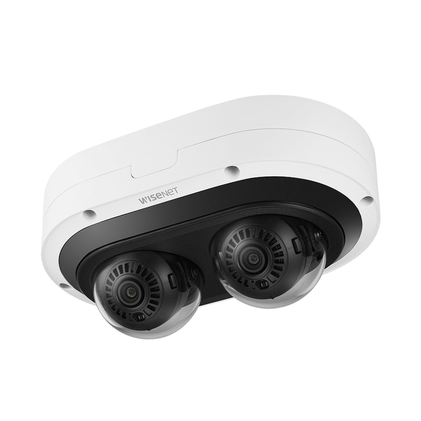Camara IP Multi-sensor Multi-direccional / 2 Canales de 6MP / H.265 + WiseStream II / WDR 120dB / Exterior IP67 / IK10 / NEMA4X PNM-12082RVD - Hanwha Techwin Wisenet