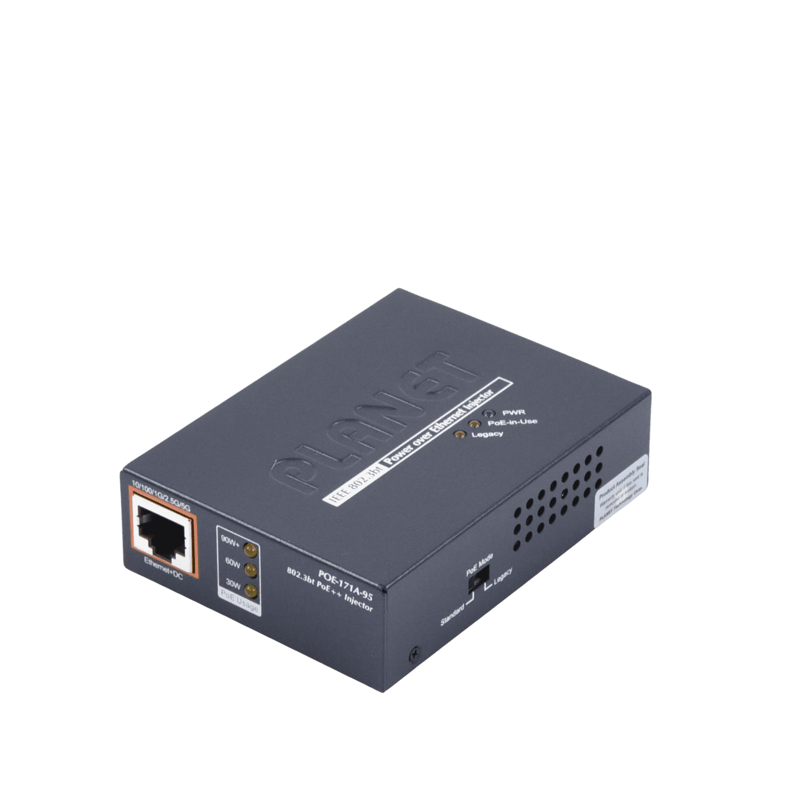 Inyector PoE 802.3af/at/bt , Hasta 95 Watts, Puerto Gigabit con Fuente Externa POE-171A-95 - PLANET