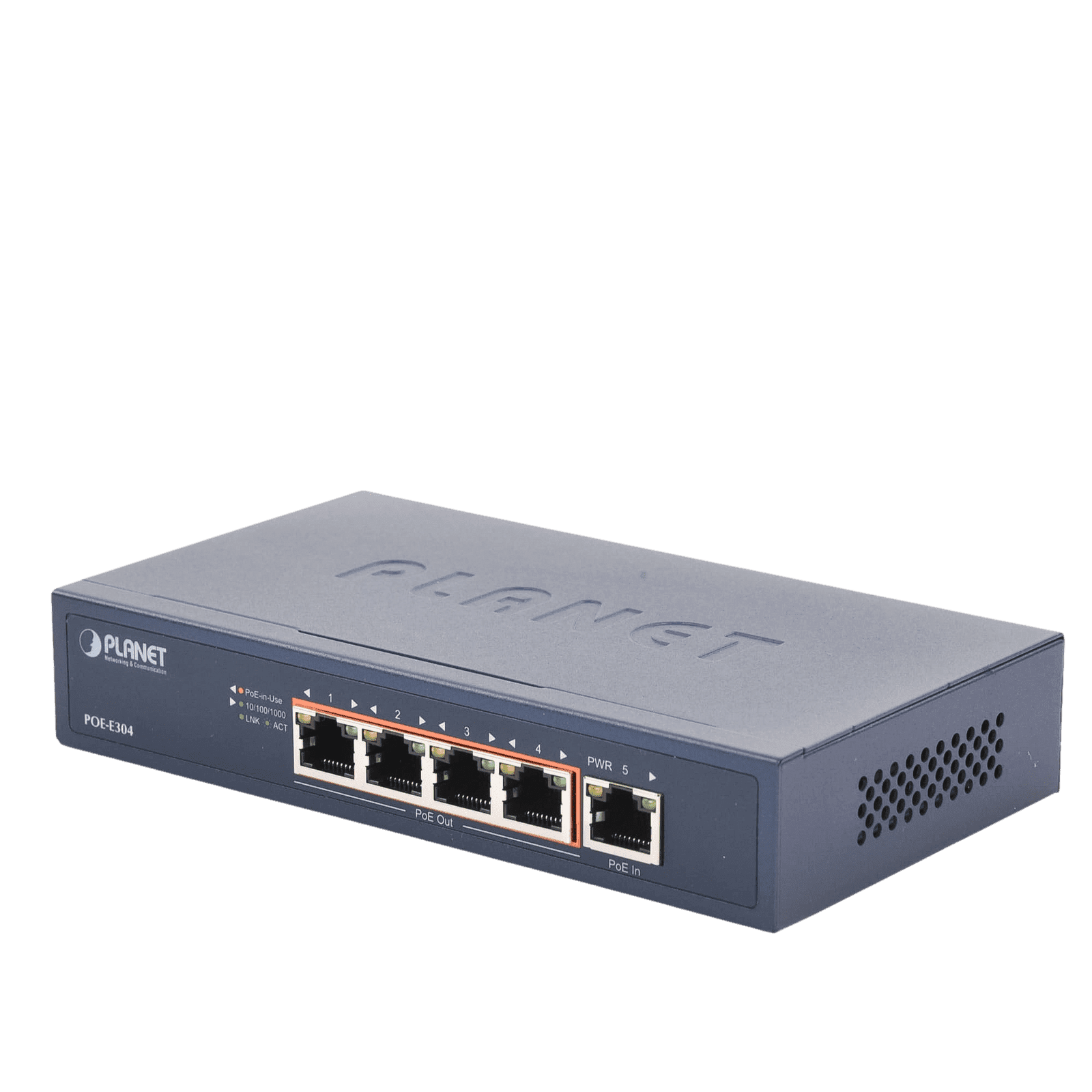 Extensor Ultra PoE de 65 Watts Con 4 Puertos Gigabit de Salida 802.3 af/at POE-E304 - PLANET
