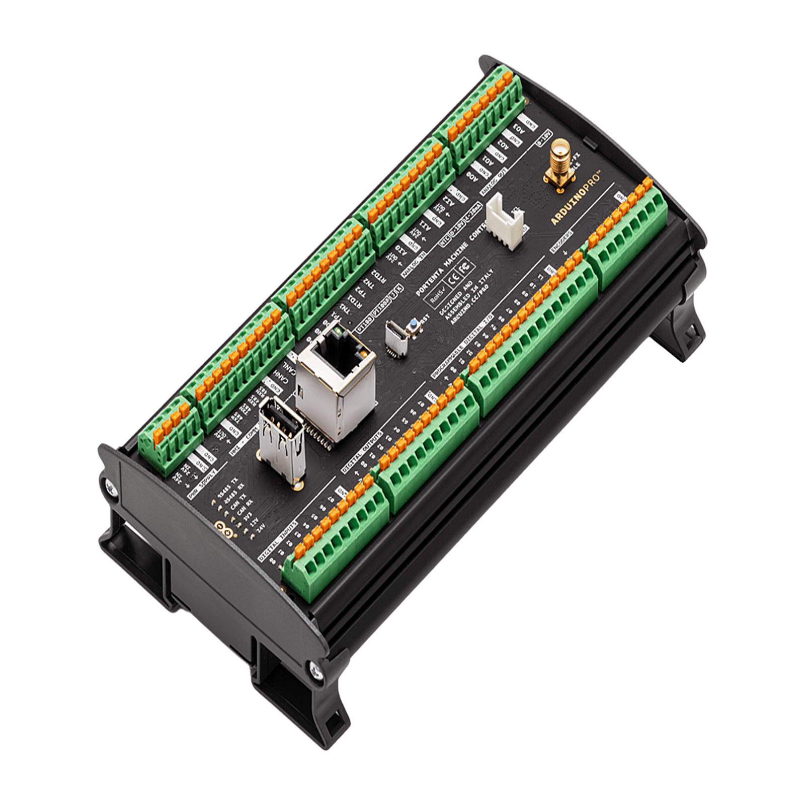 PORTENTA MACHINE CONTROL ,Ideal para aplicaciones en la Industria 4.0 gracias a sus múltiples  puertos de comunicación  y una programación flexible en estándares de PLC o Arduino IDE AKX-00032 - ARDUINO LLC