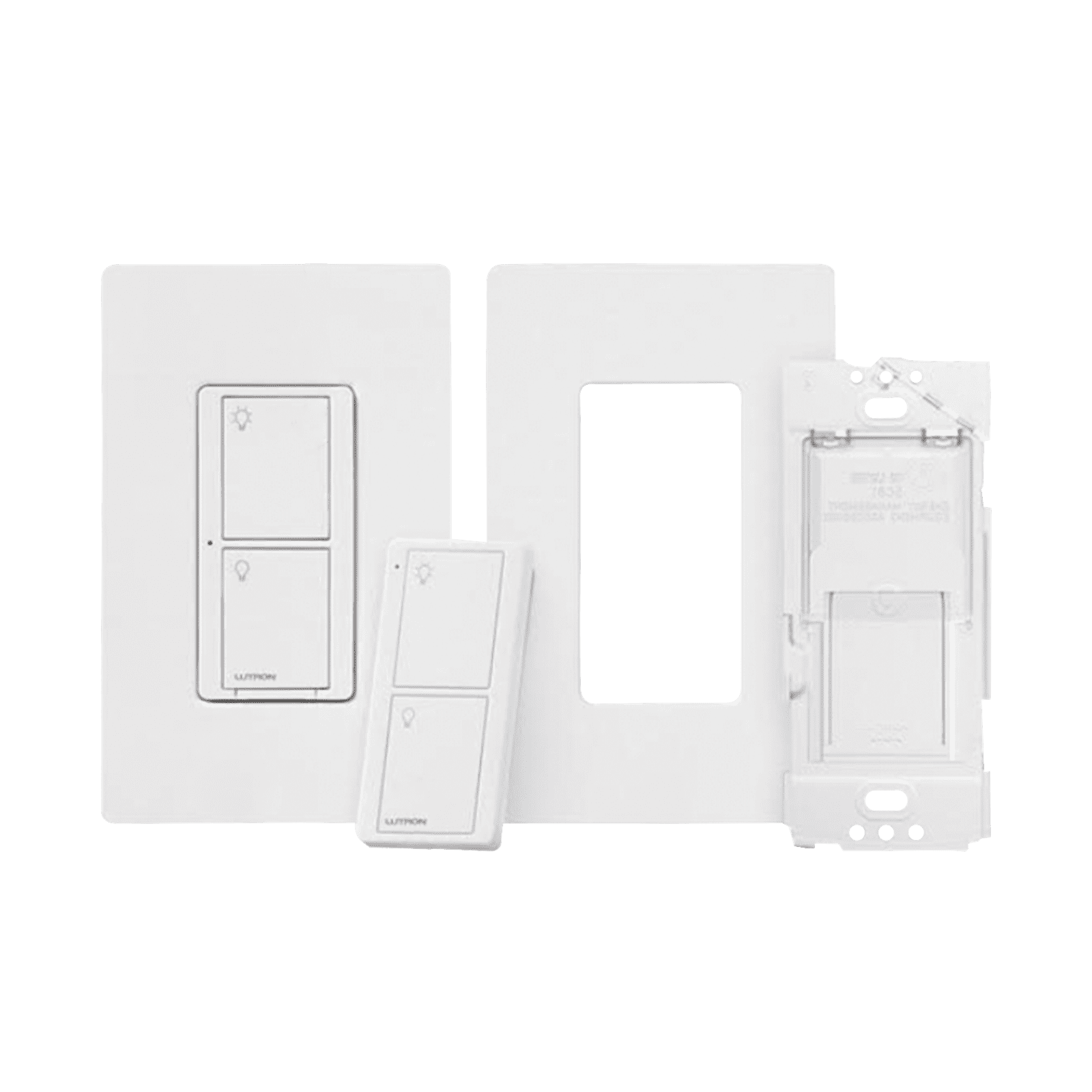 (Caseta Wireless) Kit, Apagador, base para empotrar en pared el control remoto PICO, tapa, ideal para el control de iluminación,. PPKG1WSWH - LUTRON CASETA WIRELESS