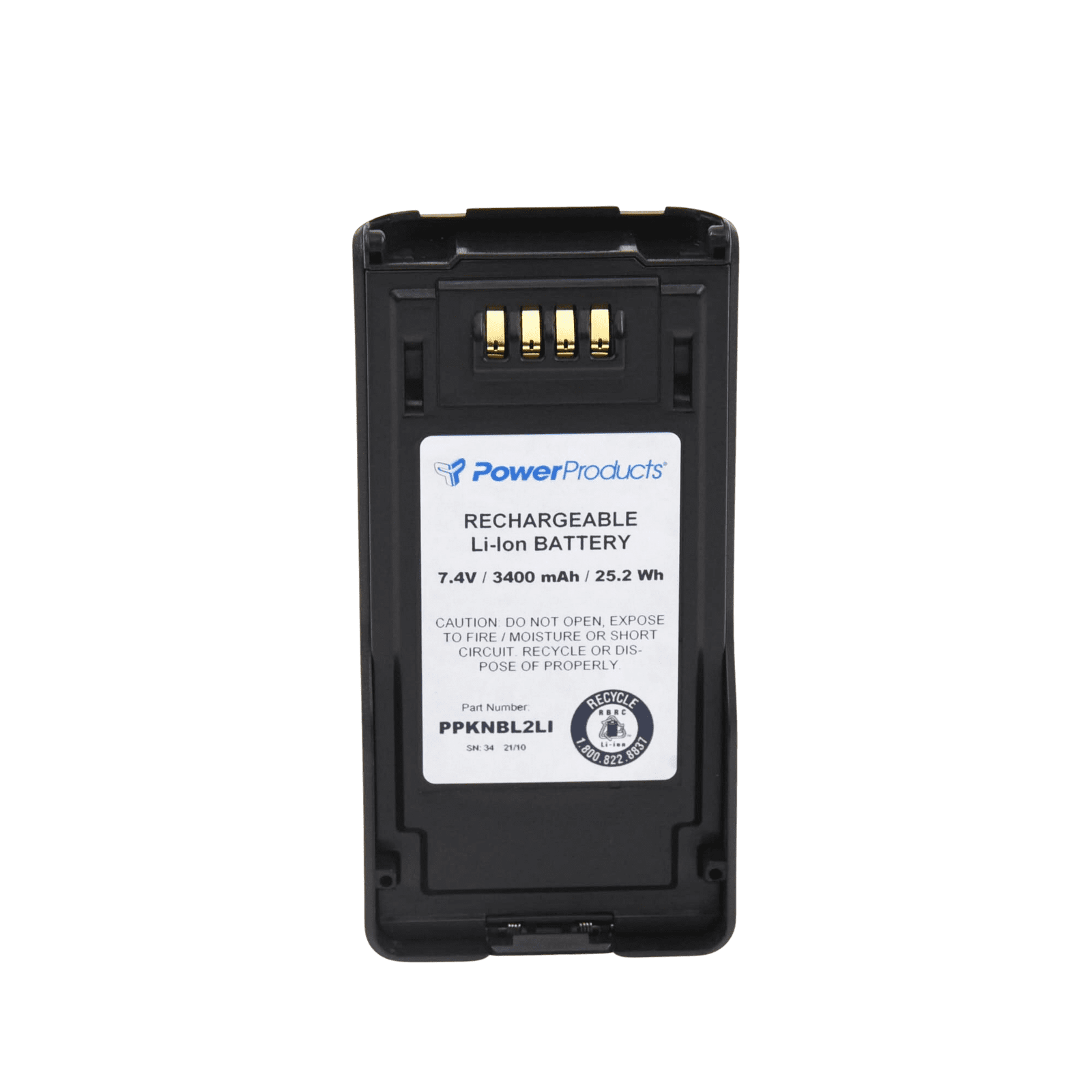 Batería Li-Ion 3400 mahA para radios Kenwood series NX-5200/ 5300/ 5400 (IP67) PP-KNBL2LI - POWER PRODUCTS