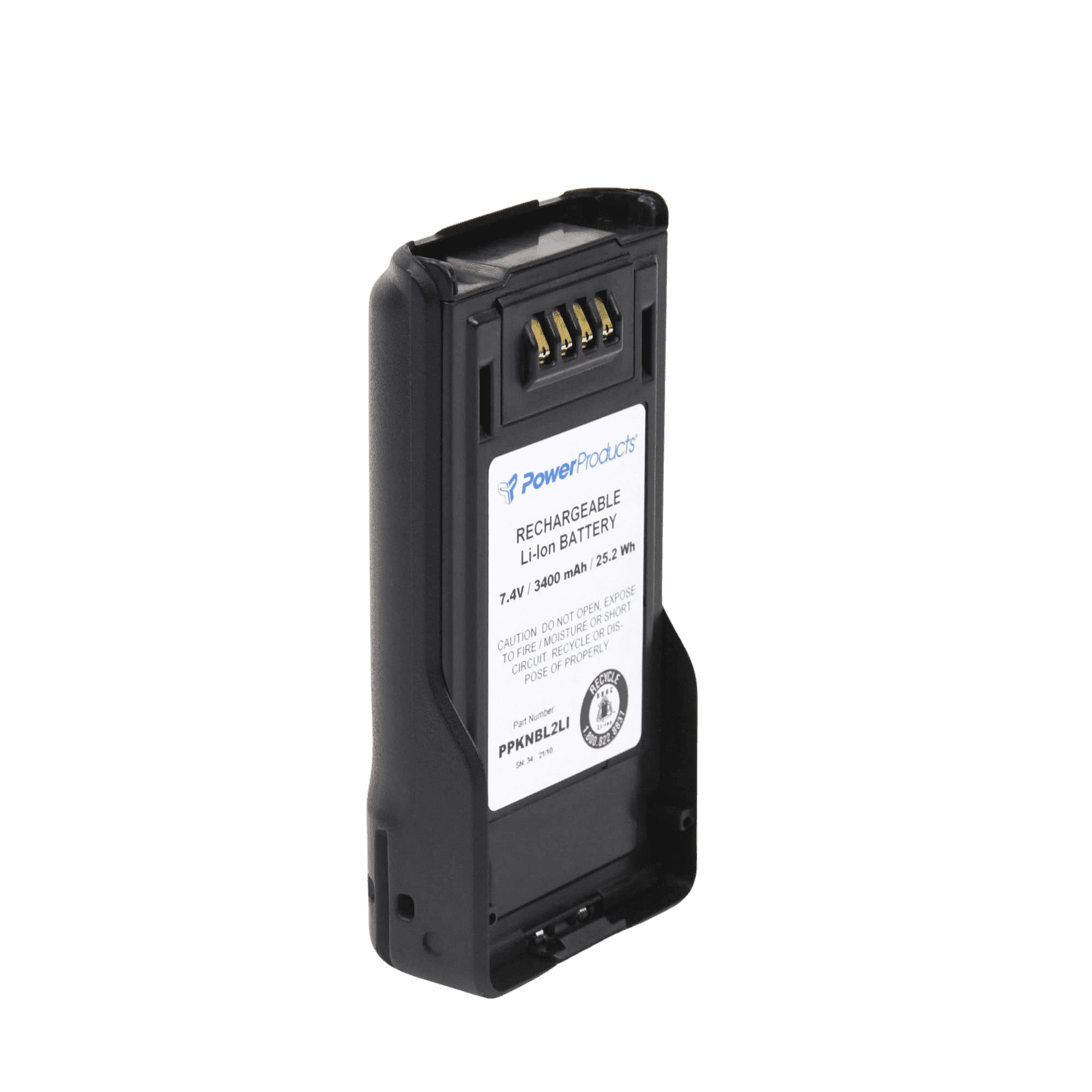 Batería Li-Ion 3400 mahA para radios Kenwood series NX-5200/ 5300/ 5400 (IP67) PP-KNBL2LI - POWER PRODUCTS
