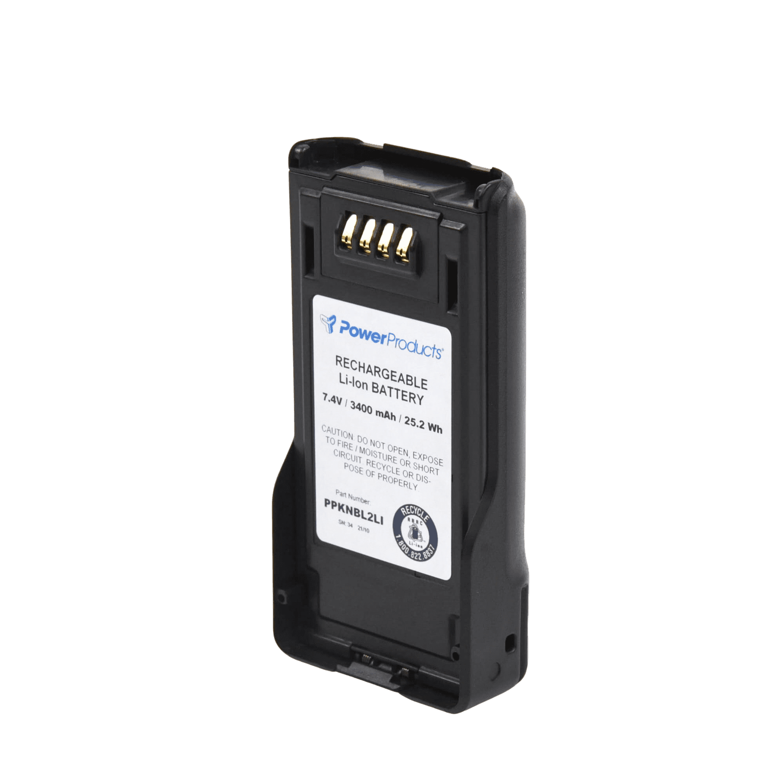 Batería Li-Ion 3400 mahA para radios Kenwood series NX-5200/ 5300/ 5400 (IP67) PP-KNBL2LI - POWER PRODUCTS