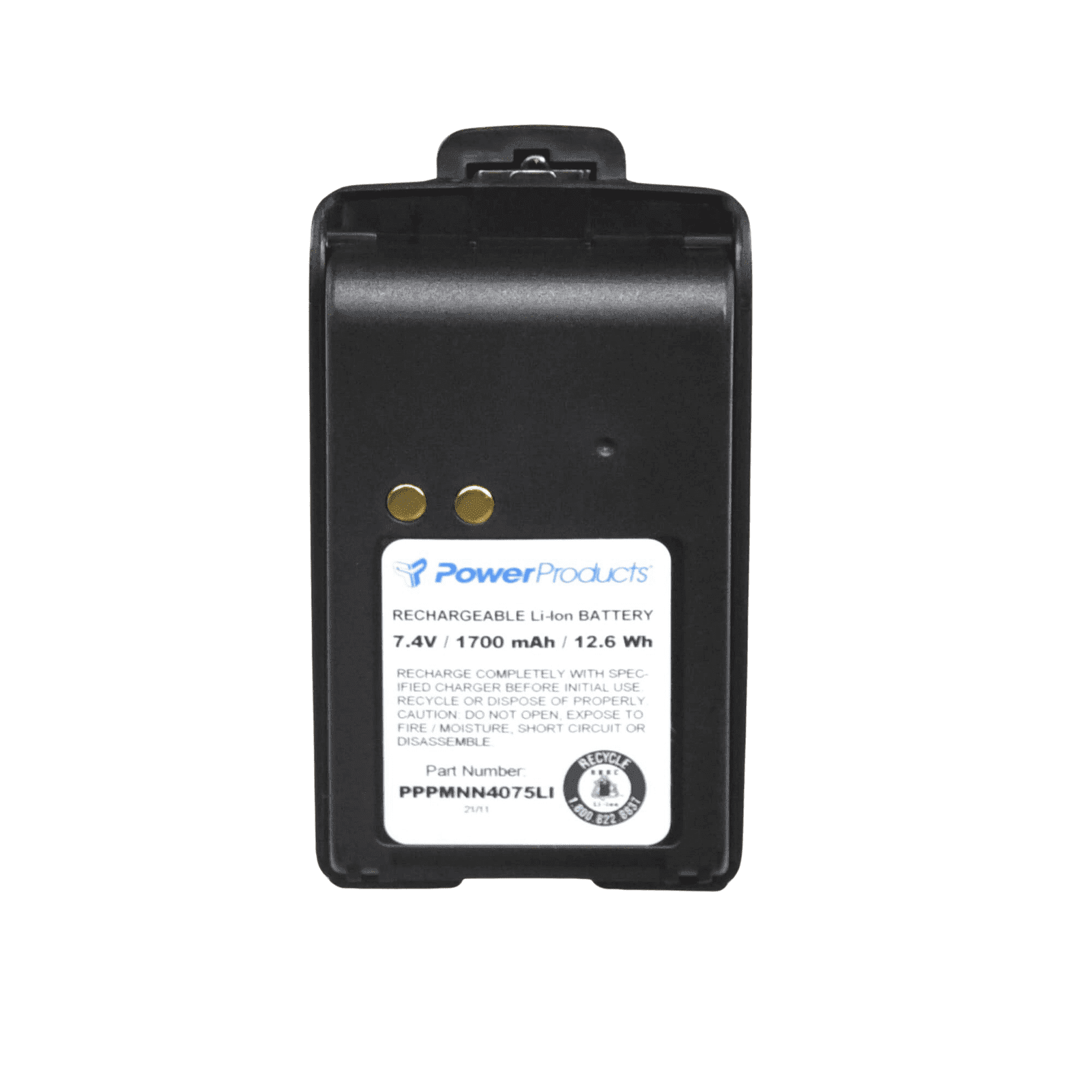 Bateria de Li-Ion 7.4 V, 1700 mAh, para radios Motorola Mag-One/ BR040 PP-PMNN-4075LI - POWER PRODUCTS